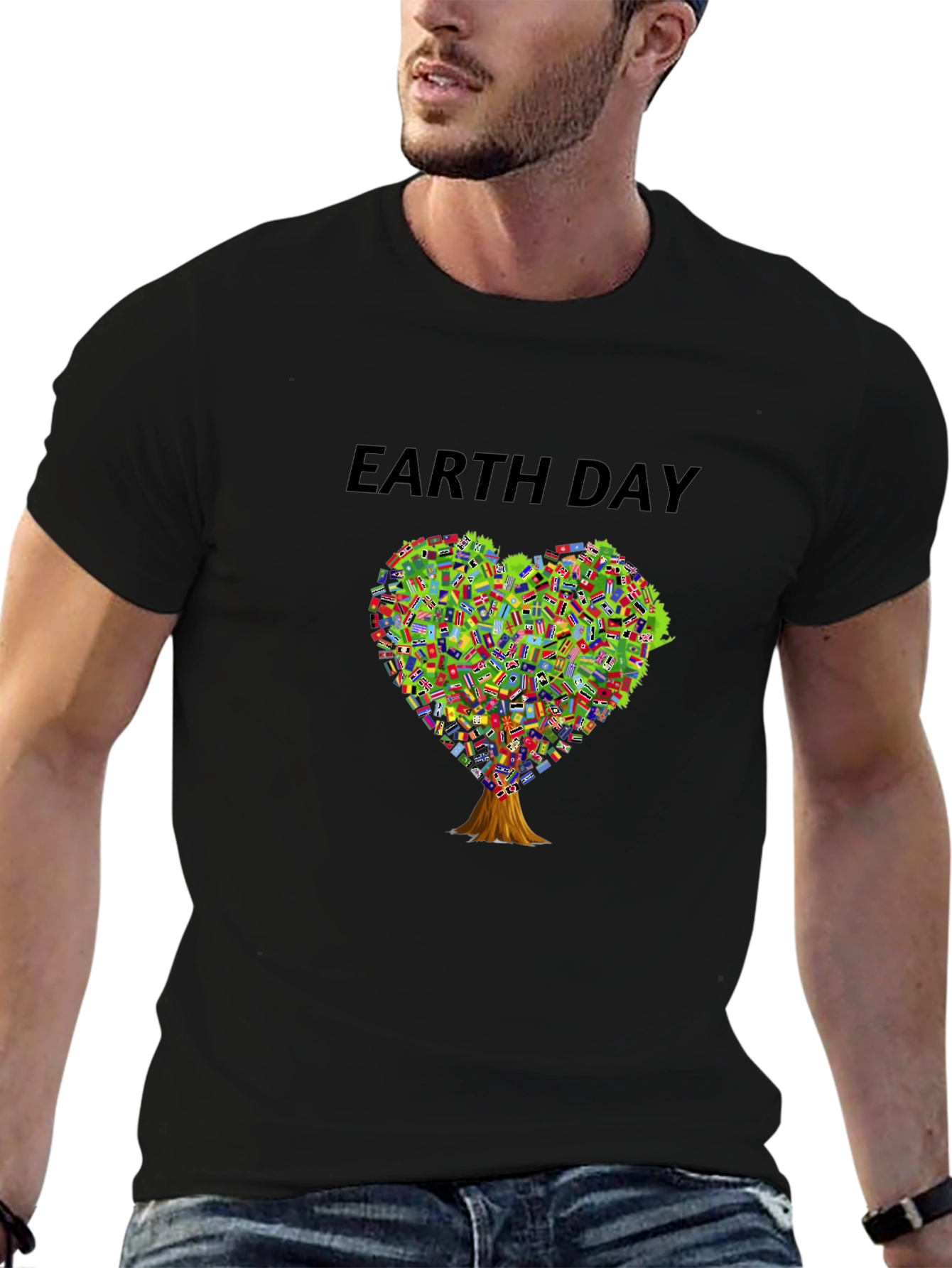 Earth Day T-Shirt: Heart Tree Design