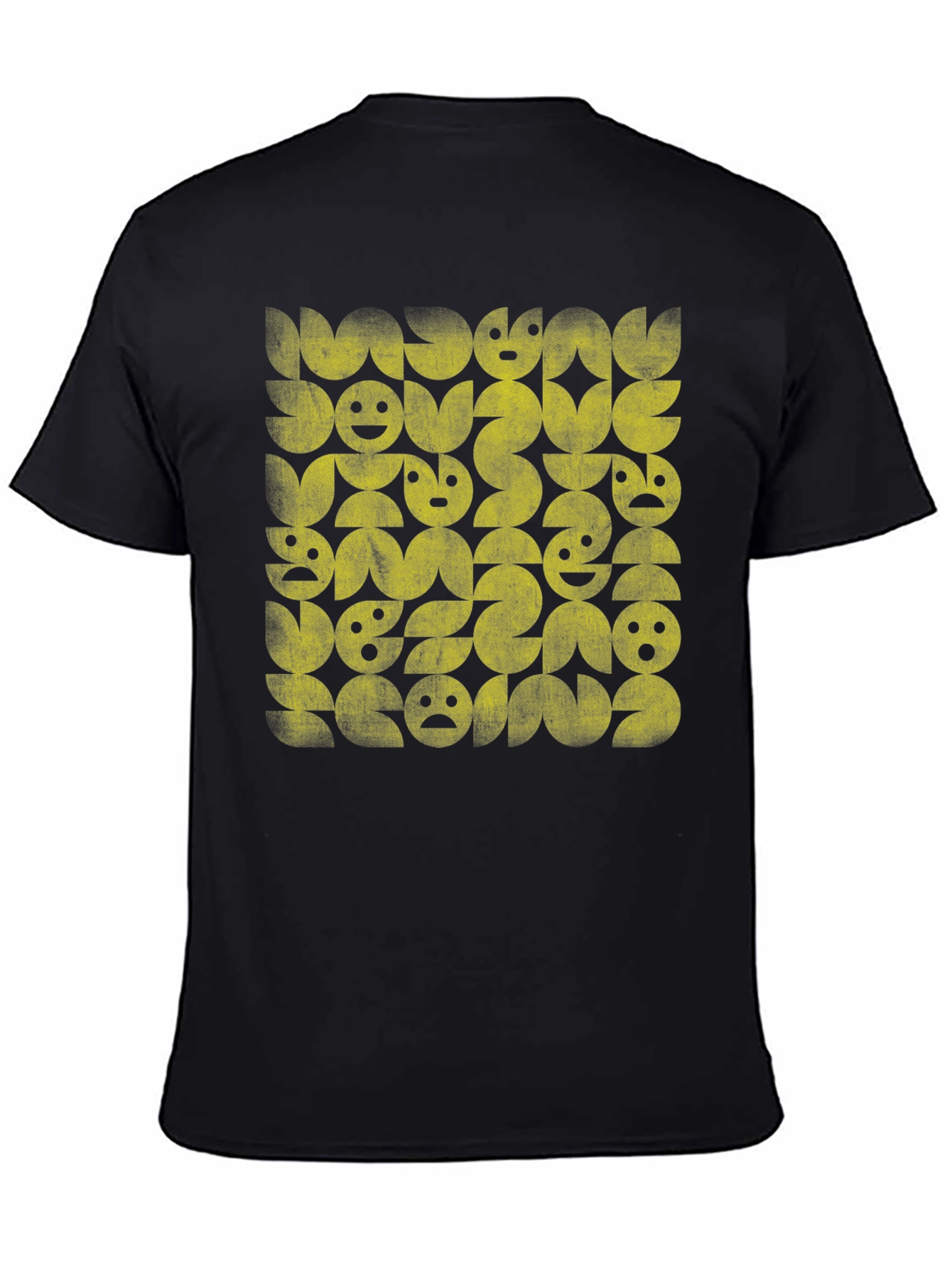 Retro Graphic Print Black T-Shirt