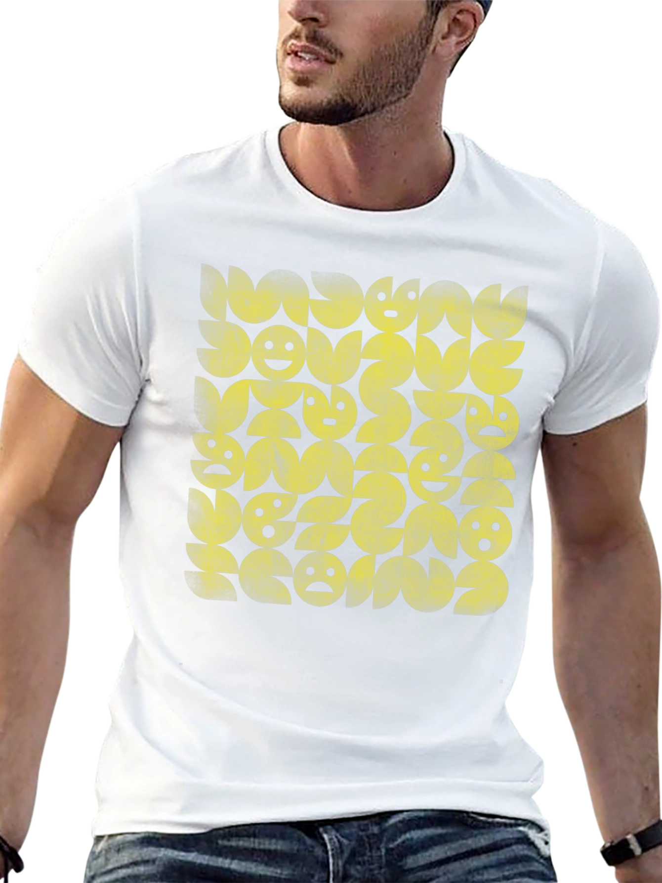 Retro Graphic Print Black T-Shirt