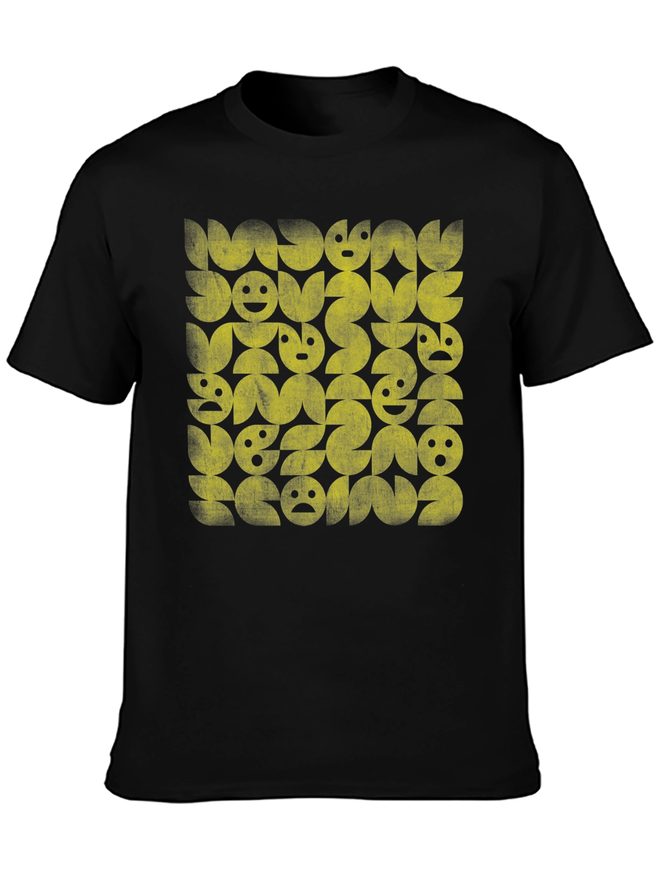 Retro Graphic Print Black T-Shirt