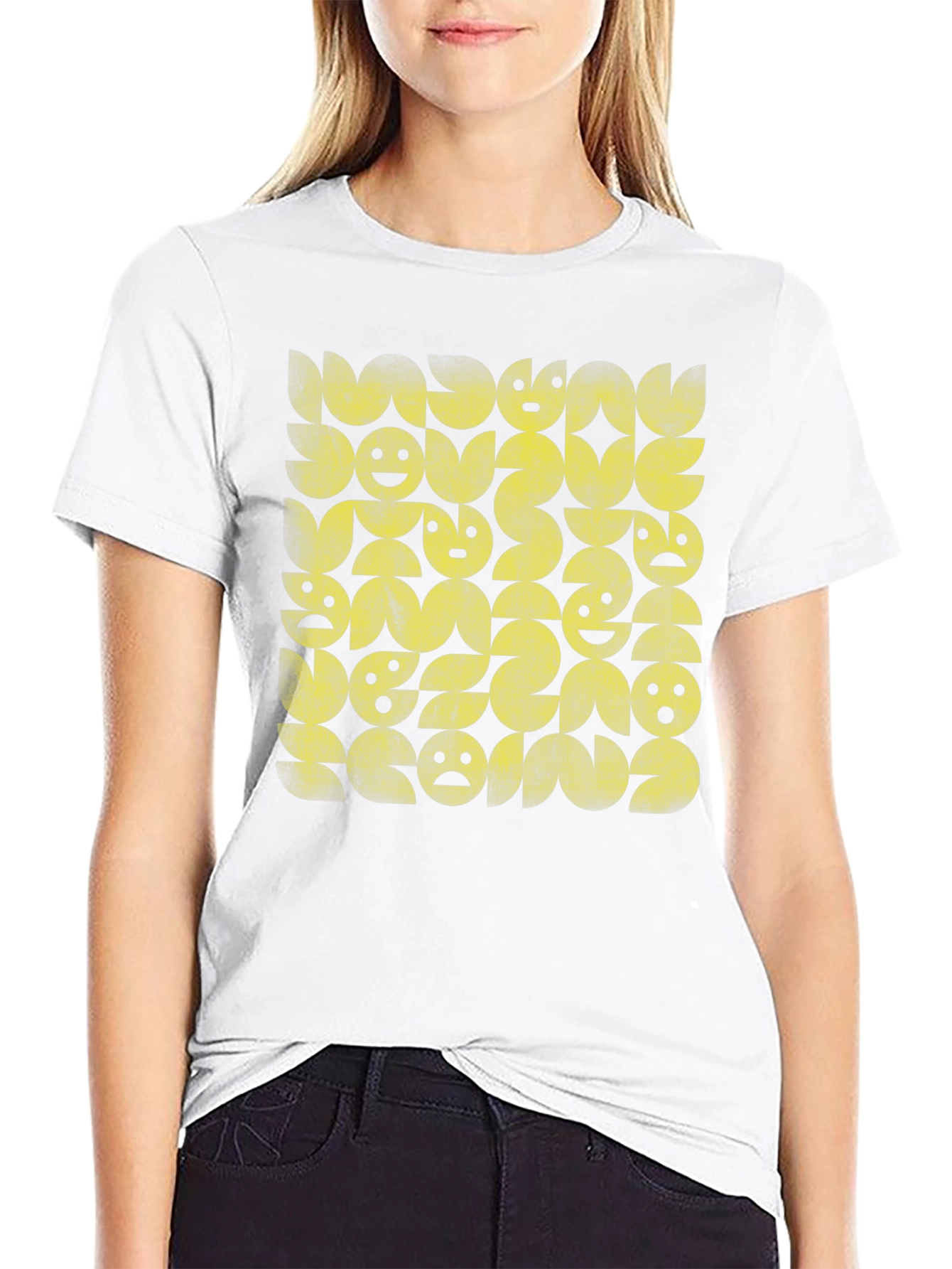 Retro Graphic Print Black T-Shirt