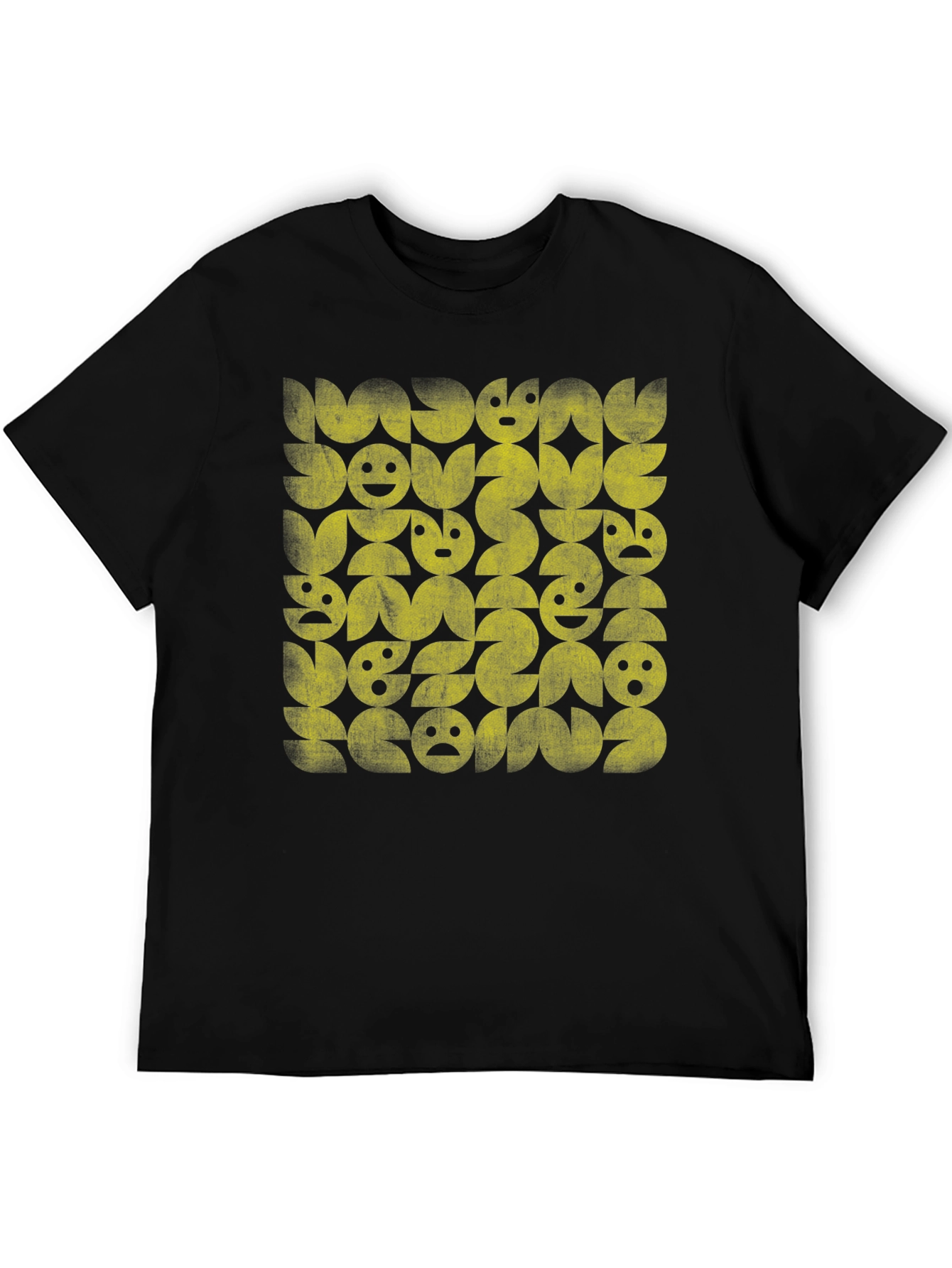 Retro Graphic Print Black T-Shirt