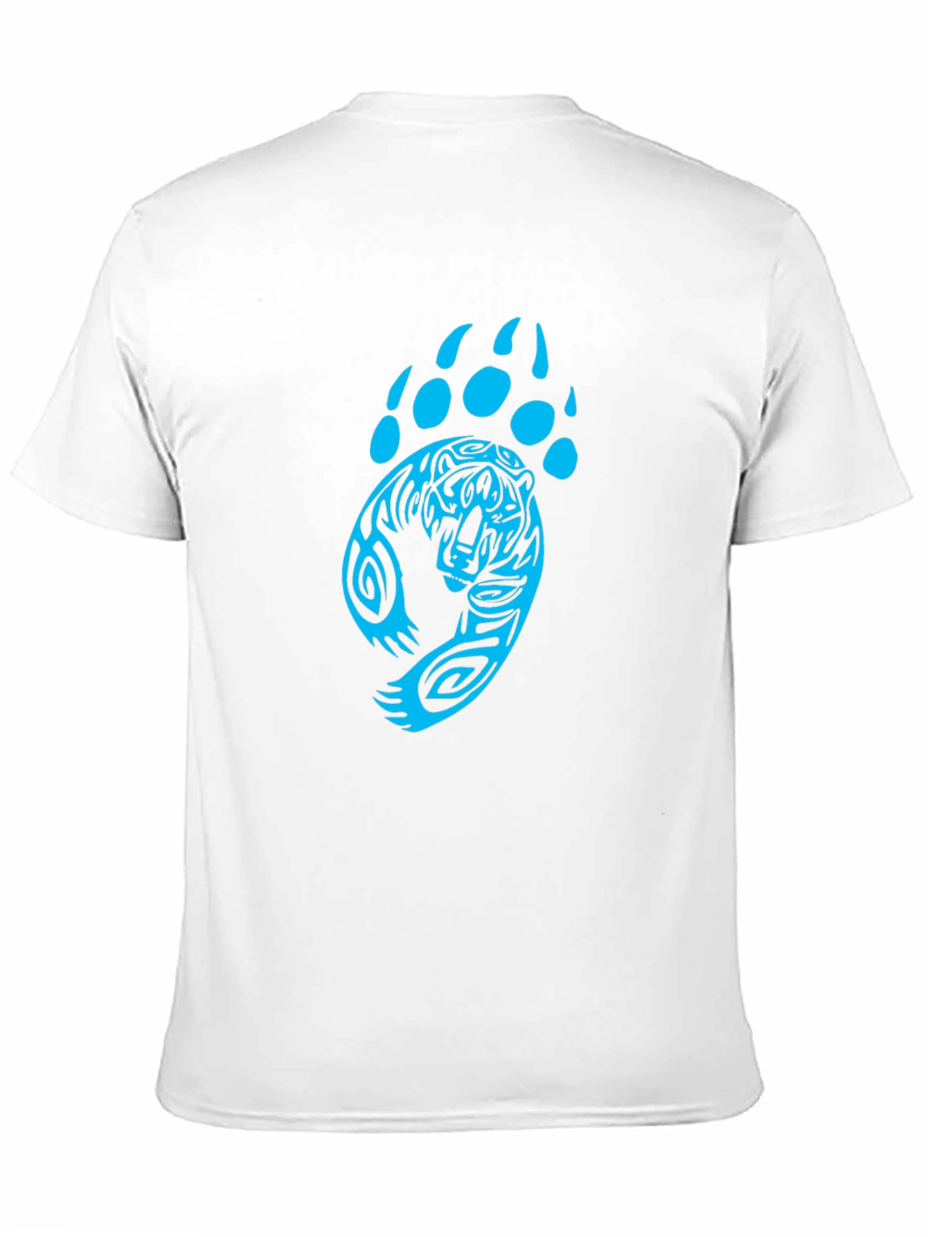 Tiger Paw Print Graphic Black T-Shirt