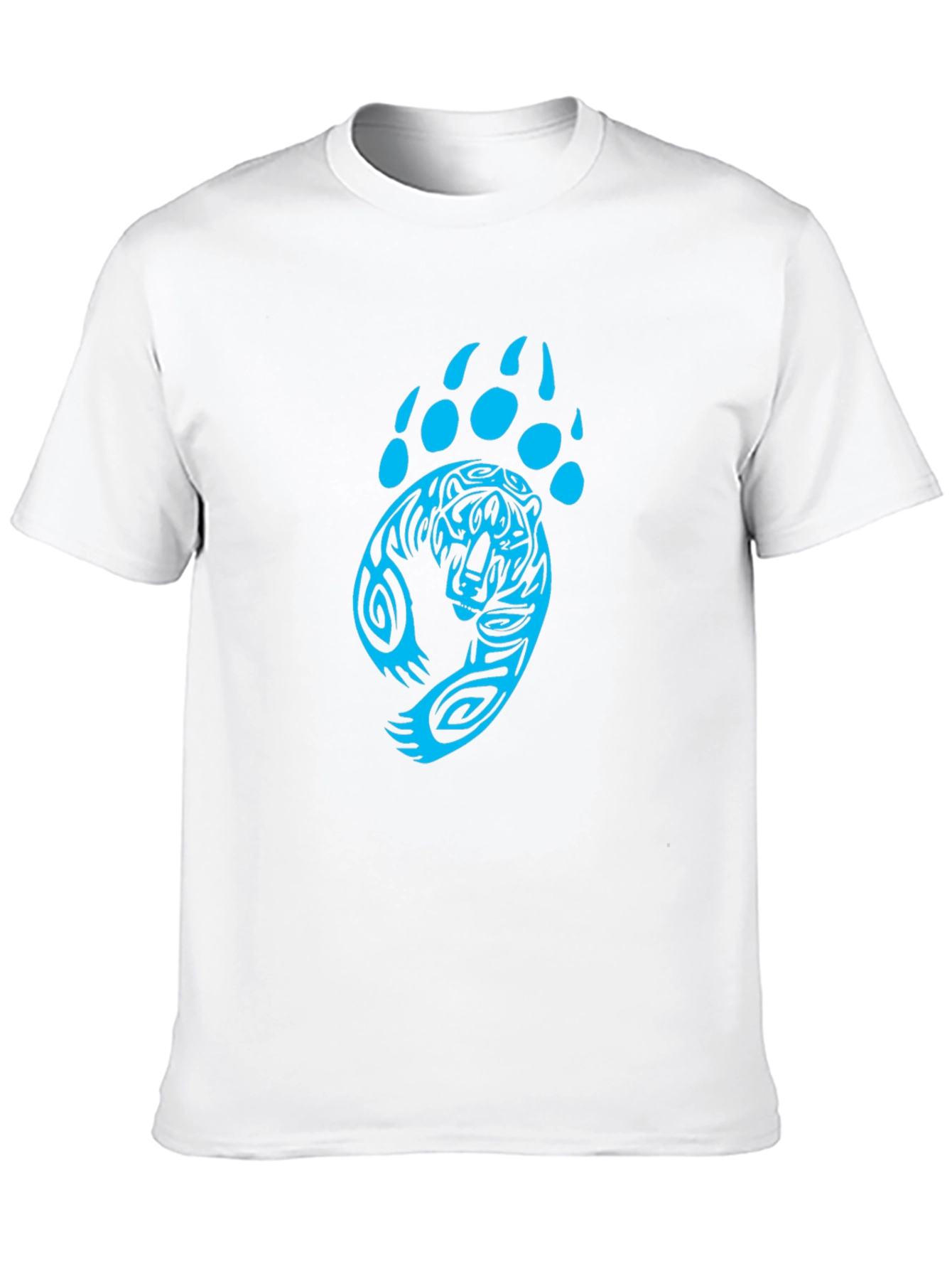 Tiger Paw Print Graphic Black T-Shirt