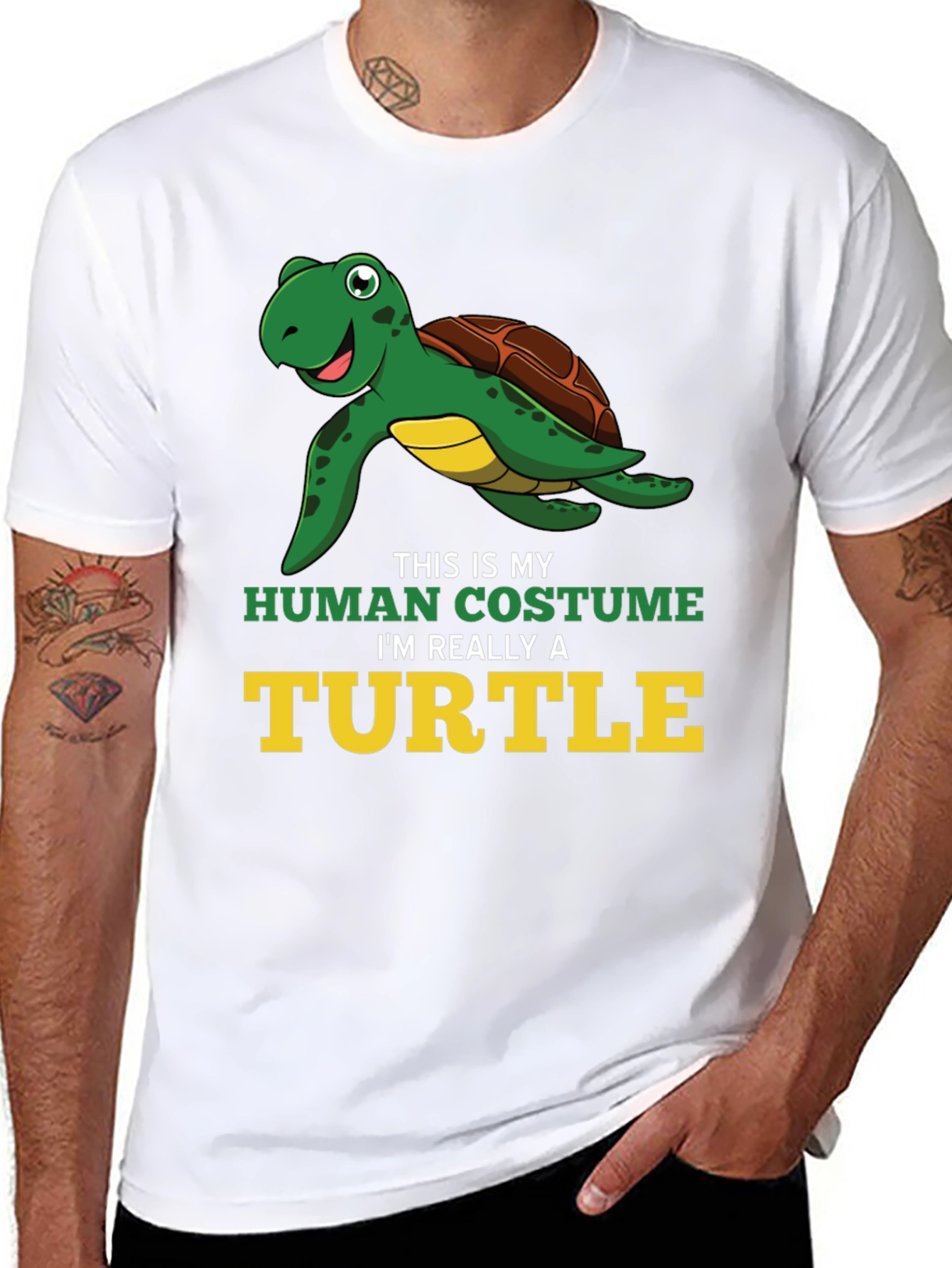 Funny Turtle T-Shirt - Human Costume