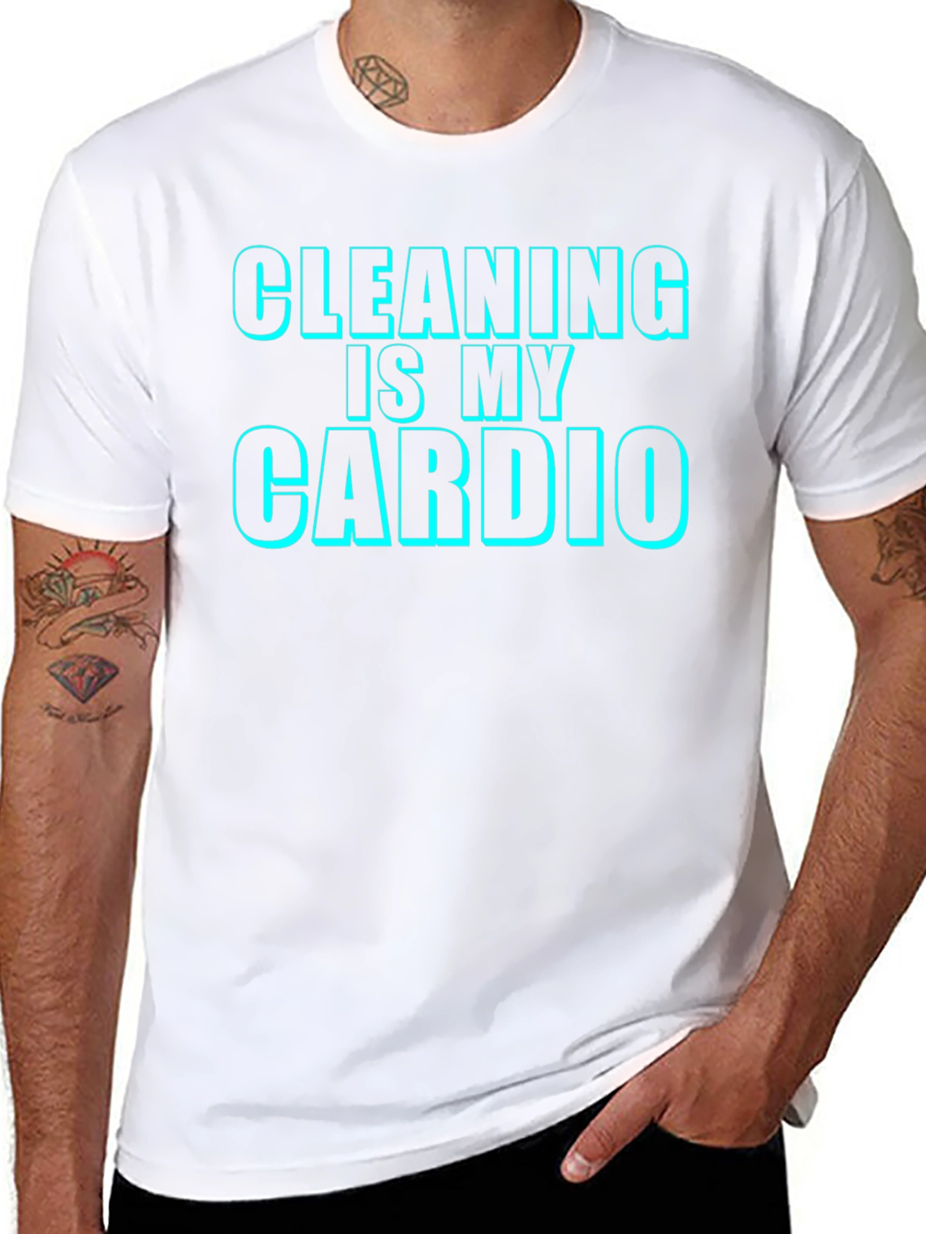 Cleaning is My Cardio - Novelty T-Shirt