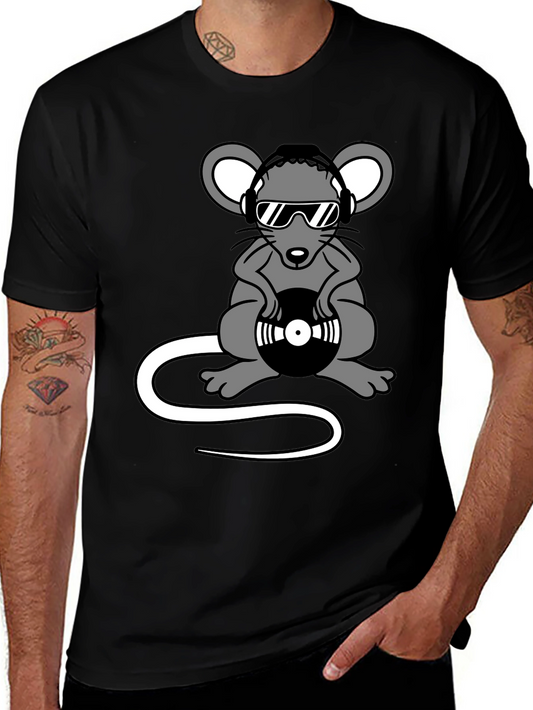 DJ Mouse Graphic T-Shirt - Cool Cartoon Tee