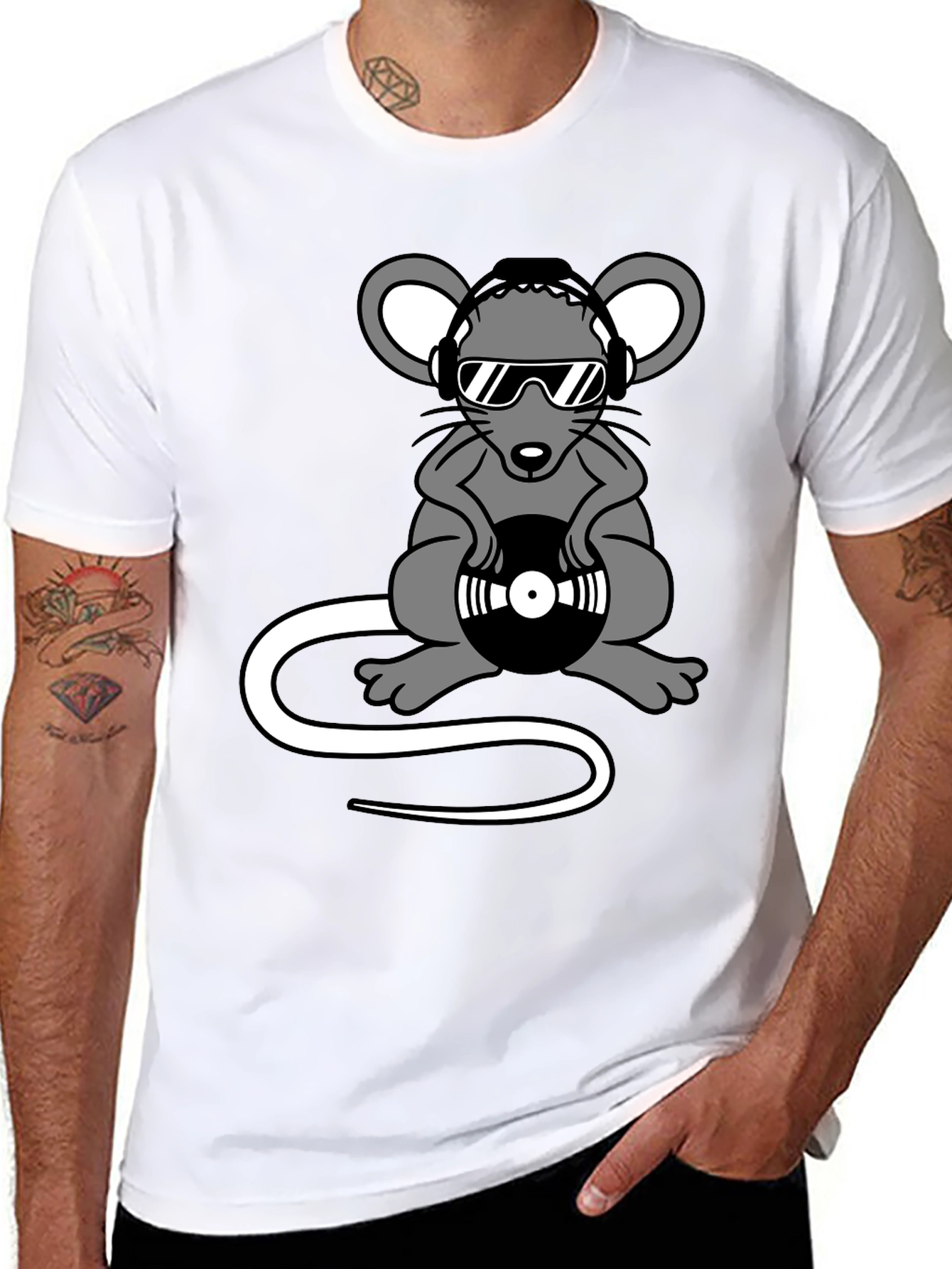DJ Mouse Graphic T-Shirt - Cool Cartoon Tee