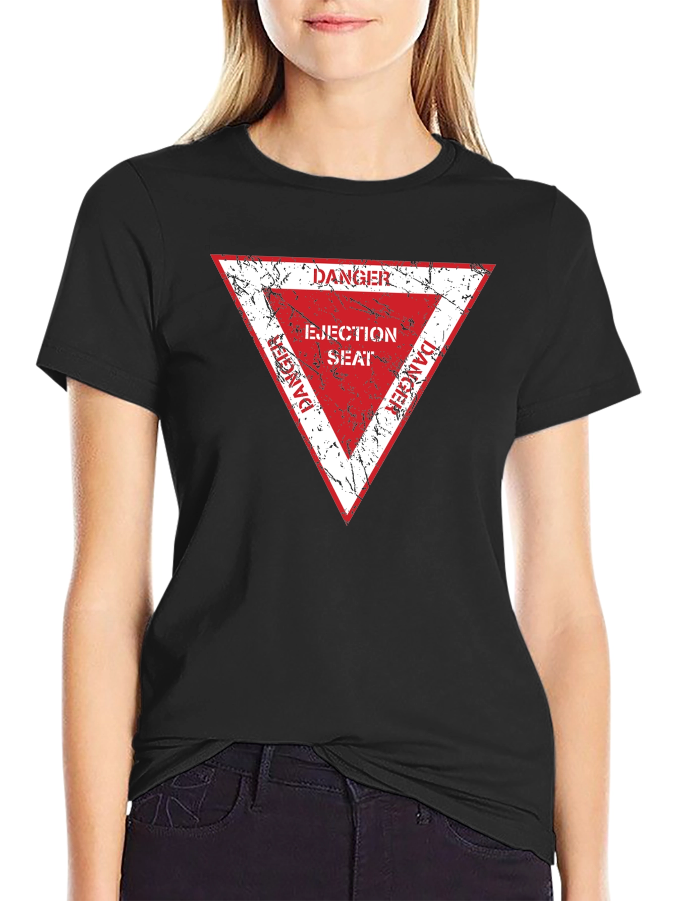 Danger Ejection Seat T-Shirt - Pilot Humor Tee