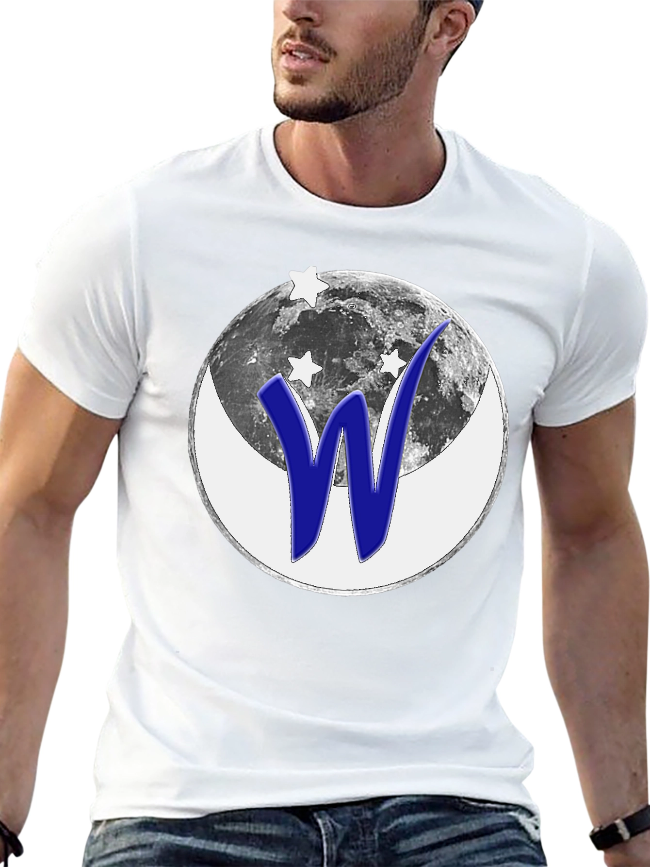 Cosmic W Graphic T-Shirt - Black Cotton Tee
