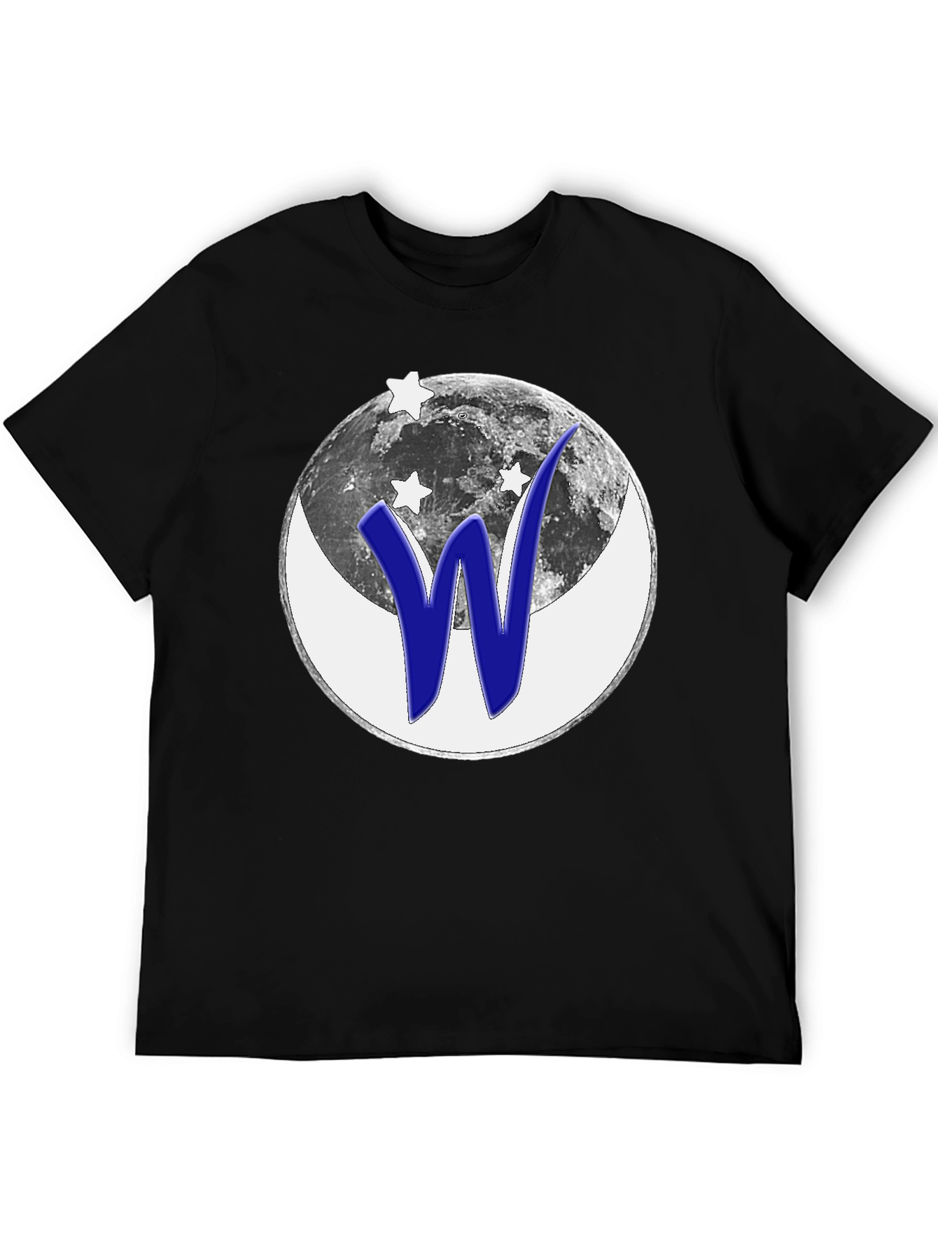 Cosmic W Graphic T-Shirt - Black Cotton Tee