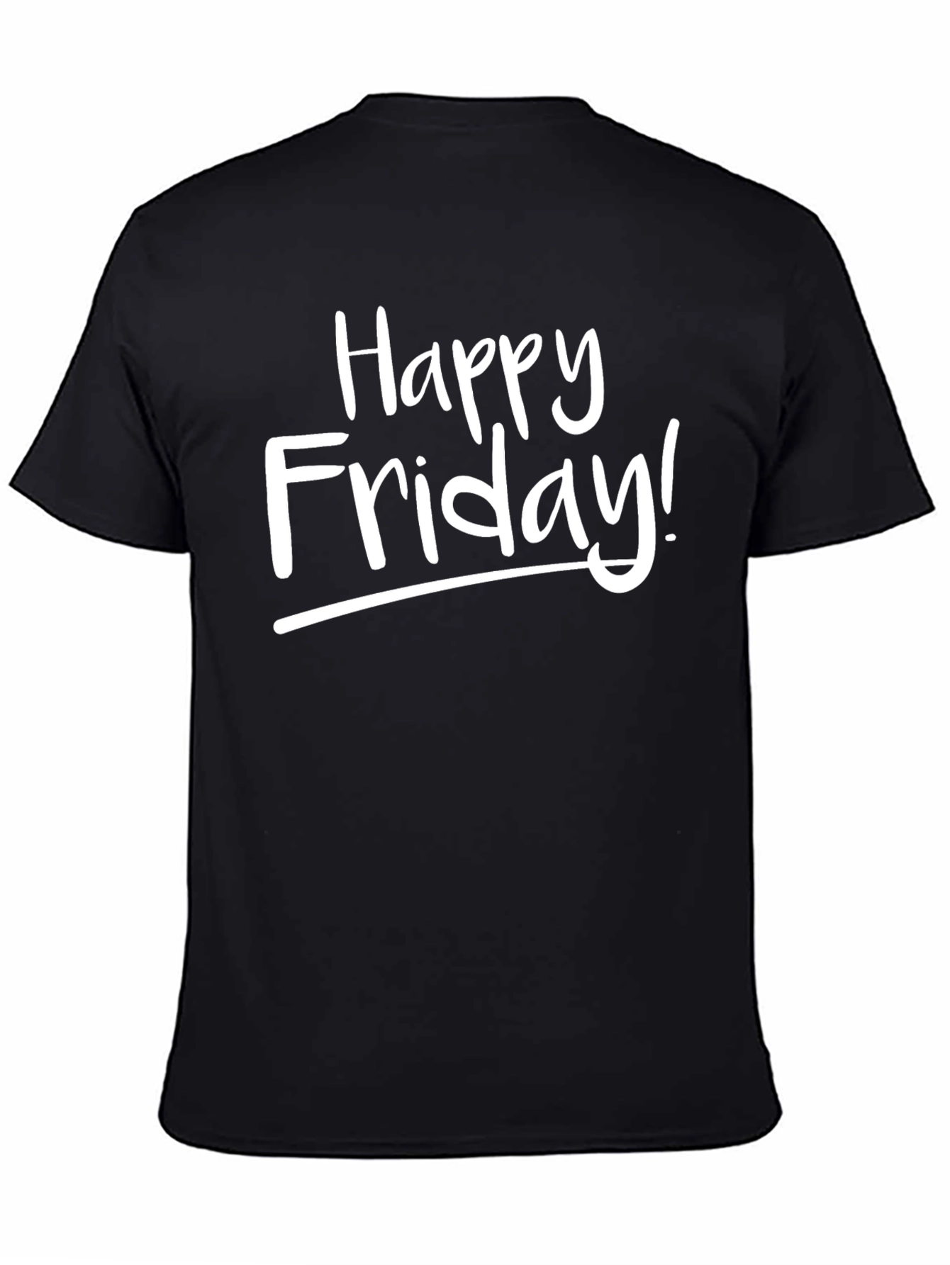Happy Friday! Graphic Tee - Stylish Black T-Shirt
