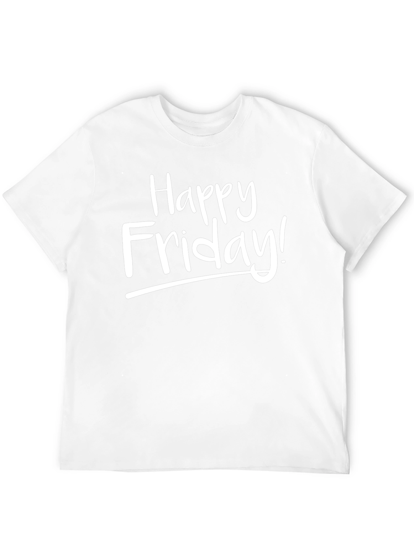 Happy Friday! Graphic Tee - Stylish Black T-Shirt