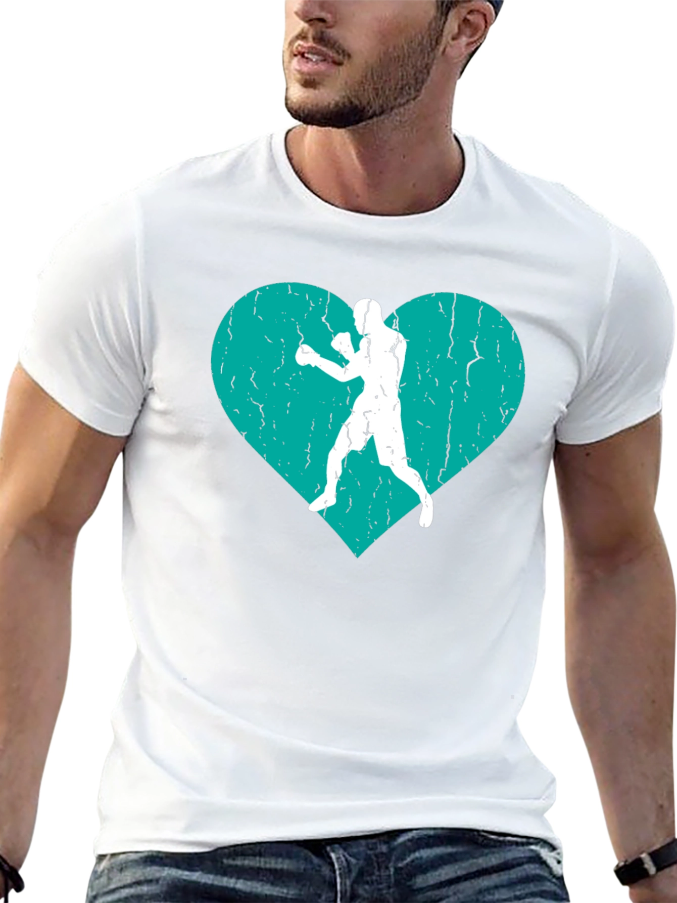 Heart Boxer Graphic Tee - Stylish Boxing Fan T-Shirt