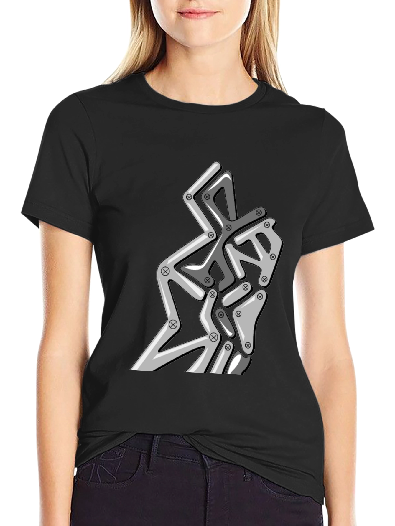 Abstract Robotic Graphic Tee - Modern Streetwear