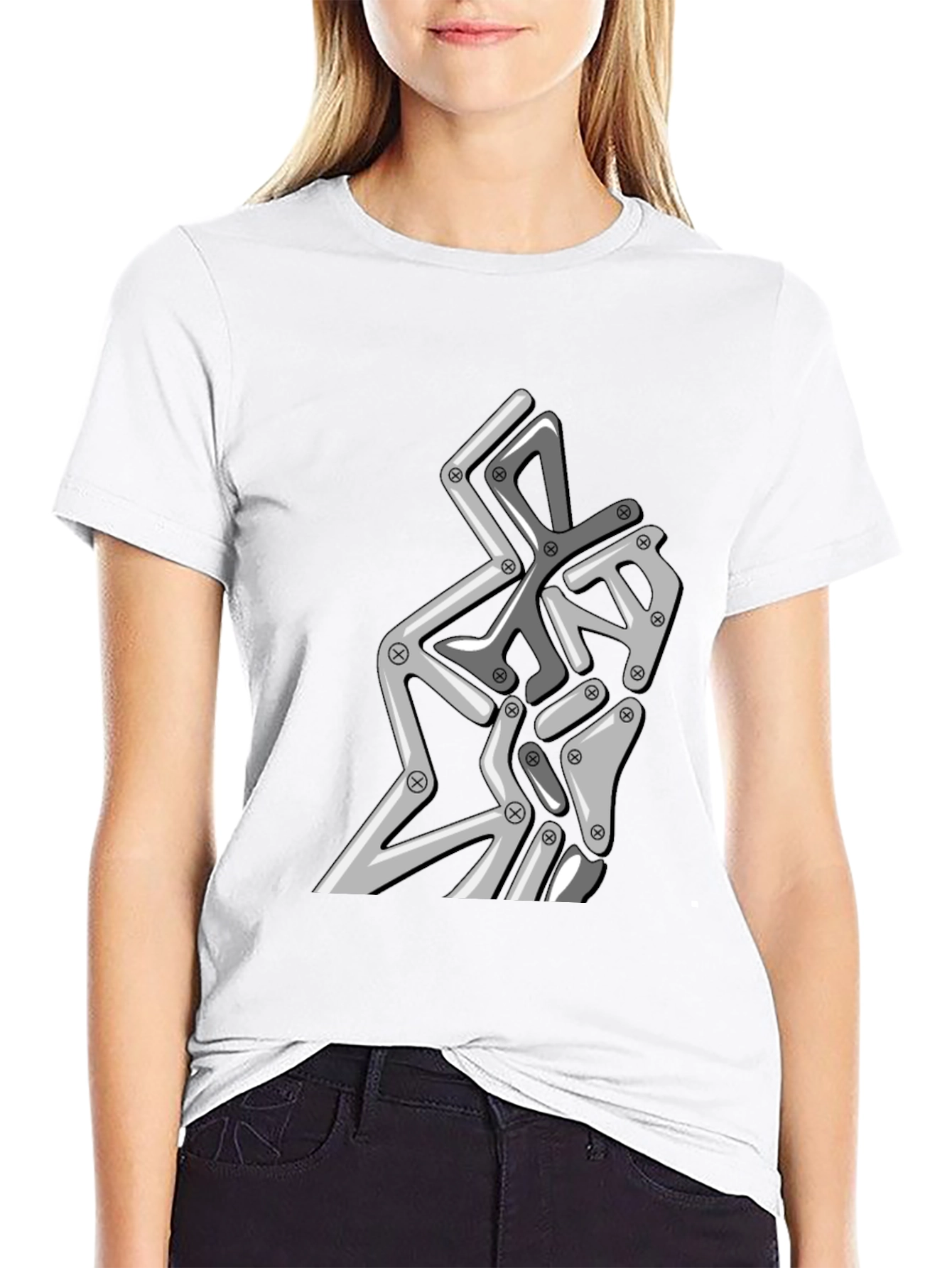 Abstract Robotic Graphic Tee - Modern Streetwear