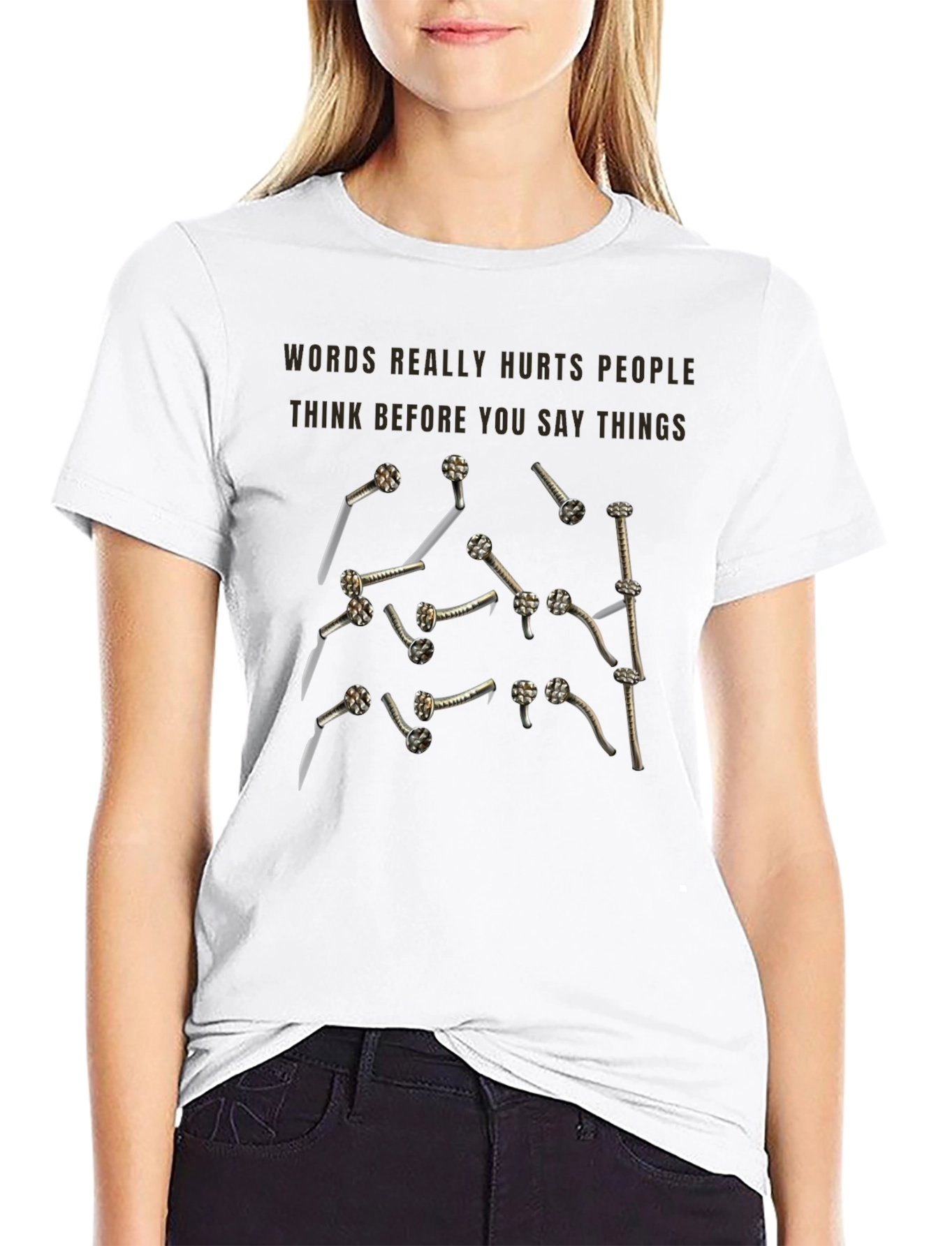 Words Hurt Nails T-Shirt
