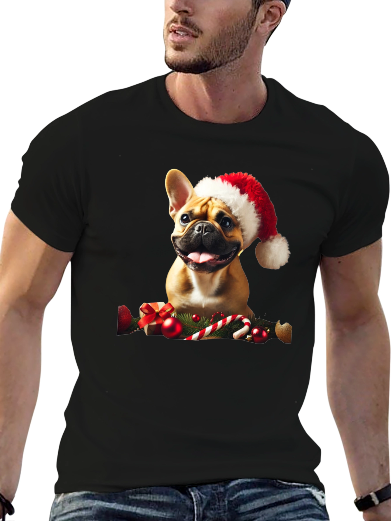 French Bulldog Christmas T-Shirt – Festive Dog Lover Tee