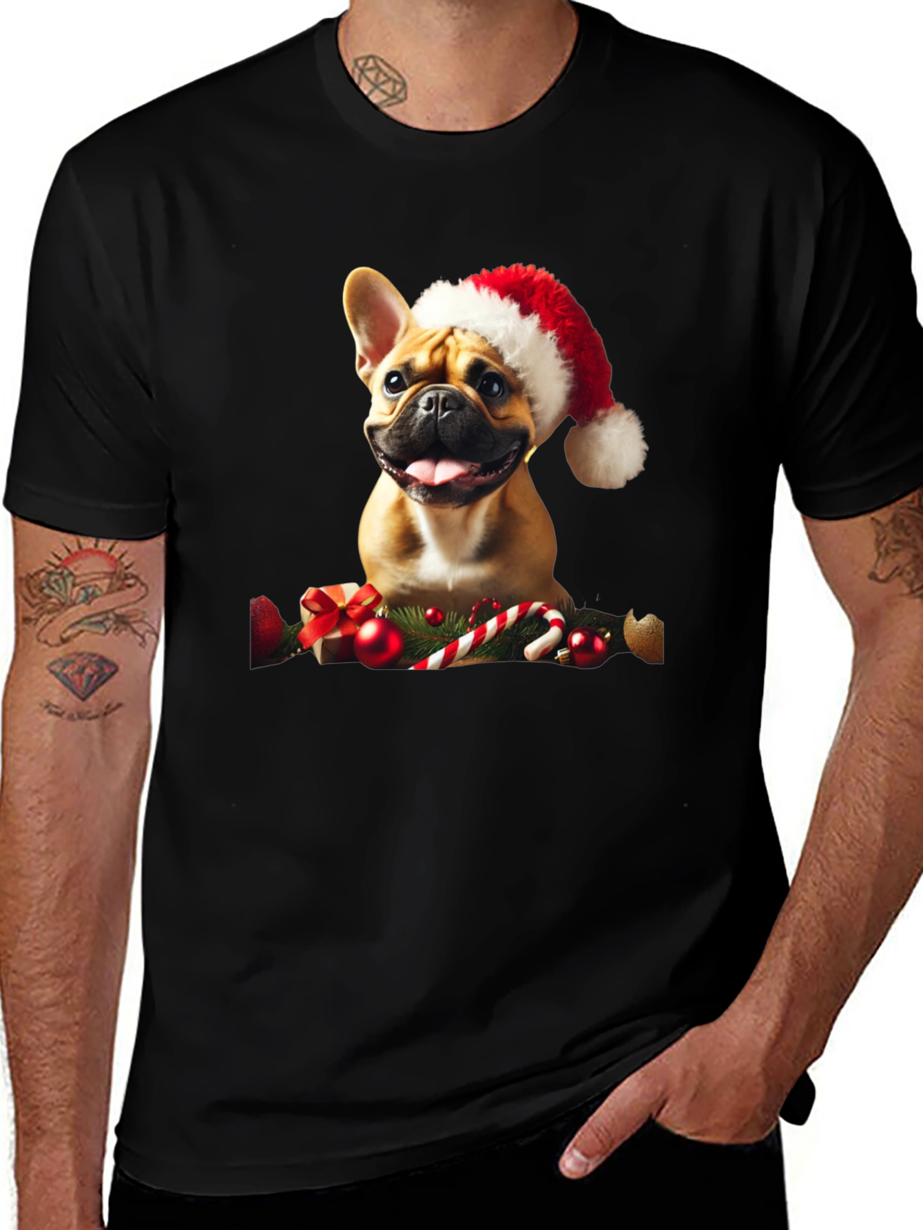 French Bulldog Christmas T-Shirt – Festive Dog Lover Tee