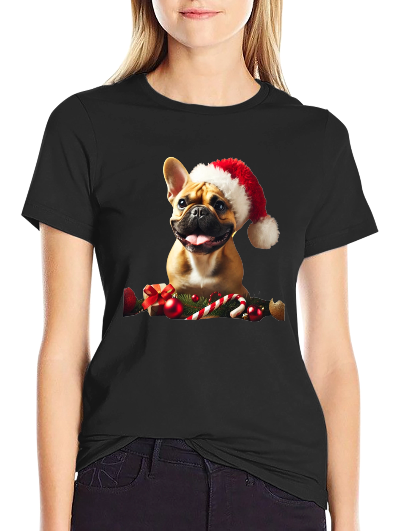 French Bulldog Christmas T-Shirt – Festive Dog Lover Tee