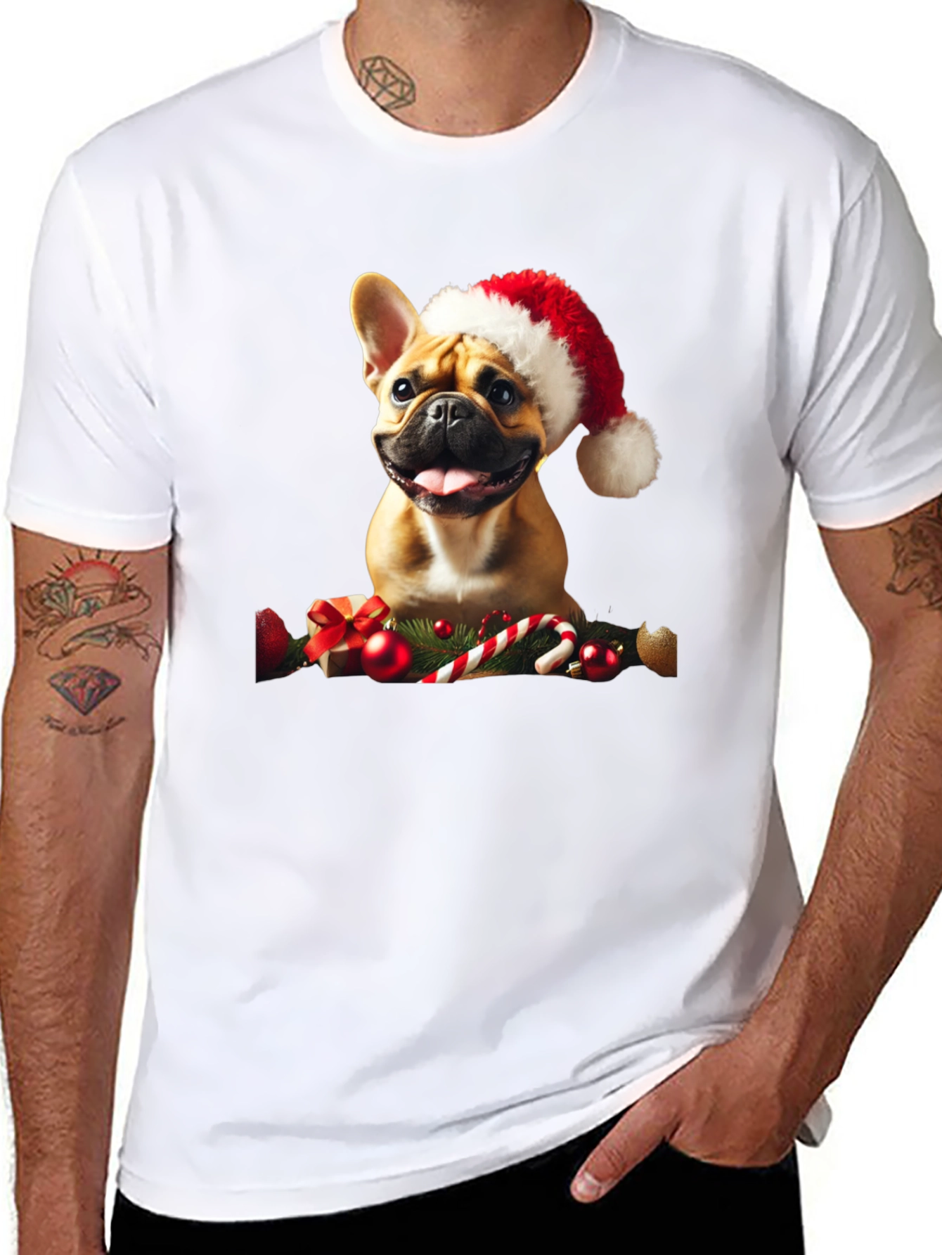 French Bulldog Christmas T-Shirt – Festive Dog Lover Tee