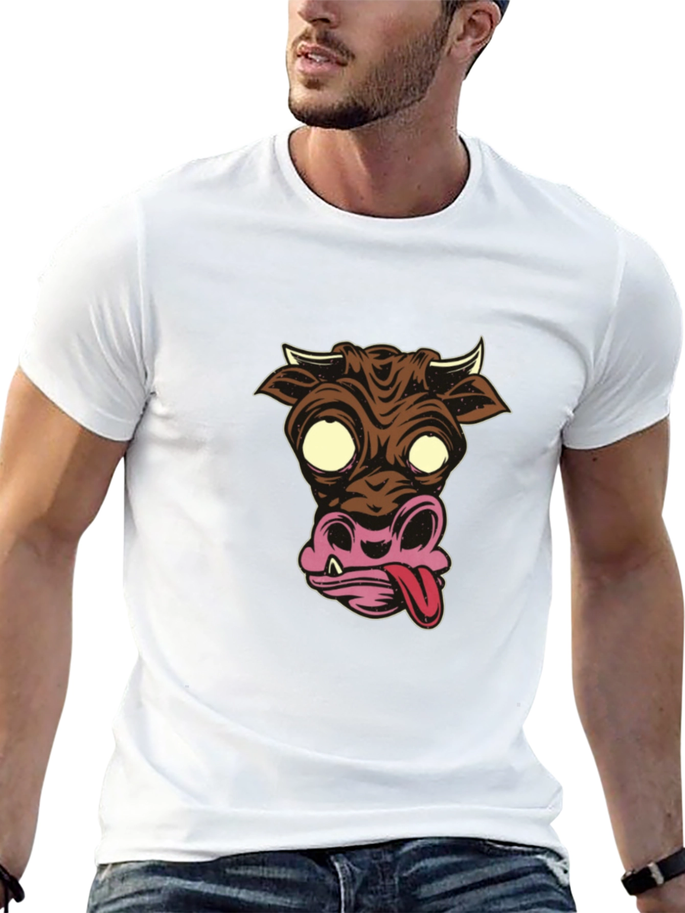 Crazy Cow Graphic T-Shirt - Funky Style