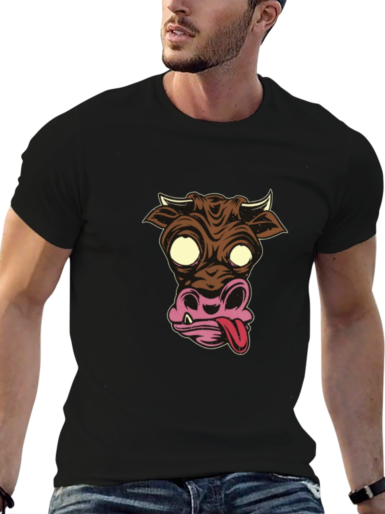 Crazy Cow Graphic T-Shirt - Funky Style