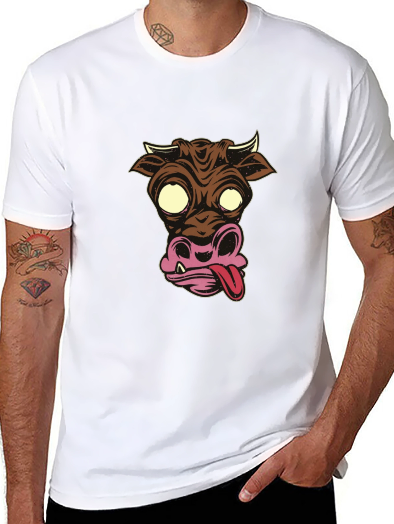 Crazy Cow Graphic T-Shirt - Funky Style