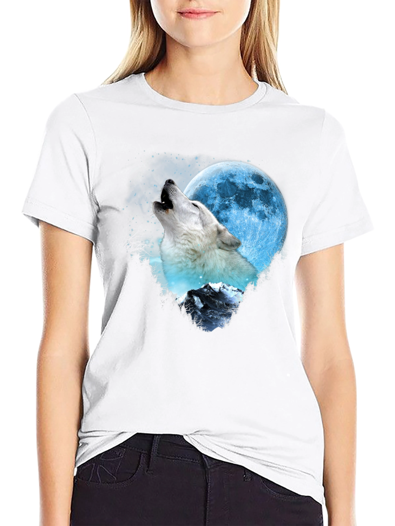 Wolf Moon Graphic Tee - Mens Black T-Shirt