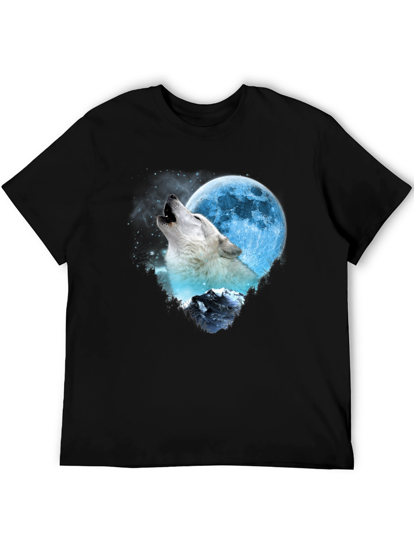 Wolf Moon Graphic Tee - Mens Black T-Shirt