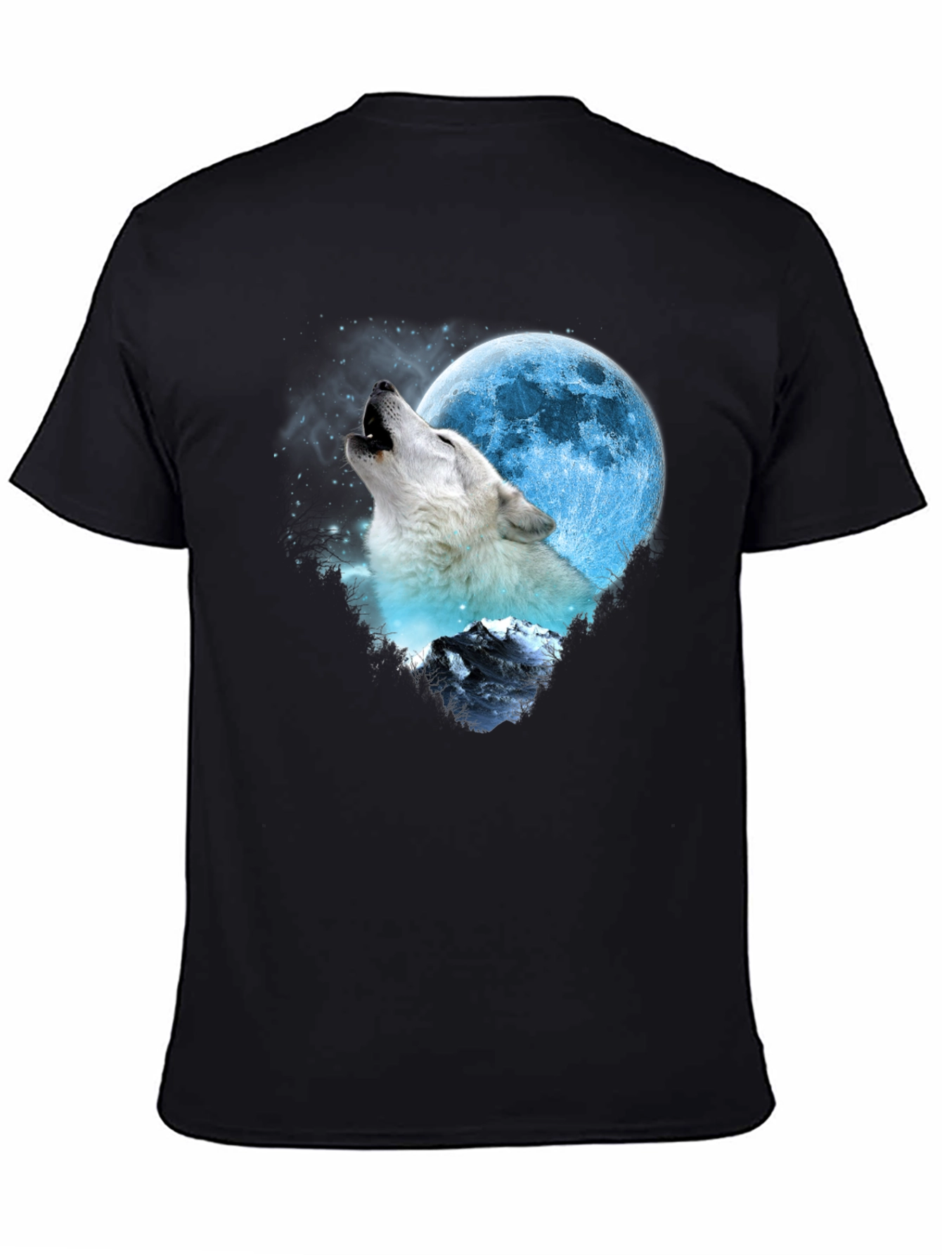 Wolf Moon Graphic Tee - Mens Black T-Shirt