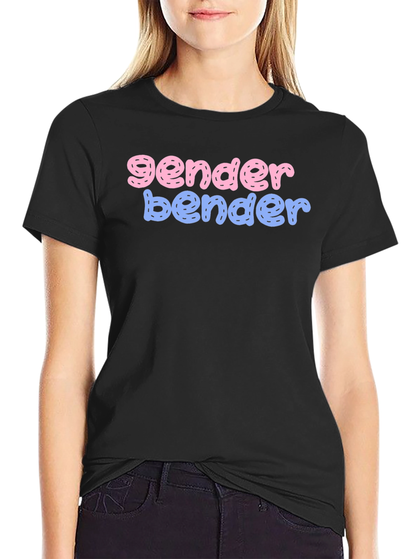 Gender Bender T-Shirt - Pink & Blue Graphic Tee