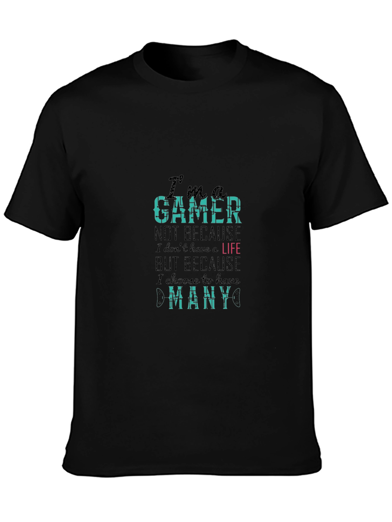 Im A Gamer - Graphic Print Crew Neck T-Shirt
