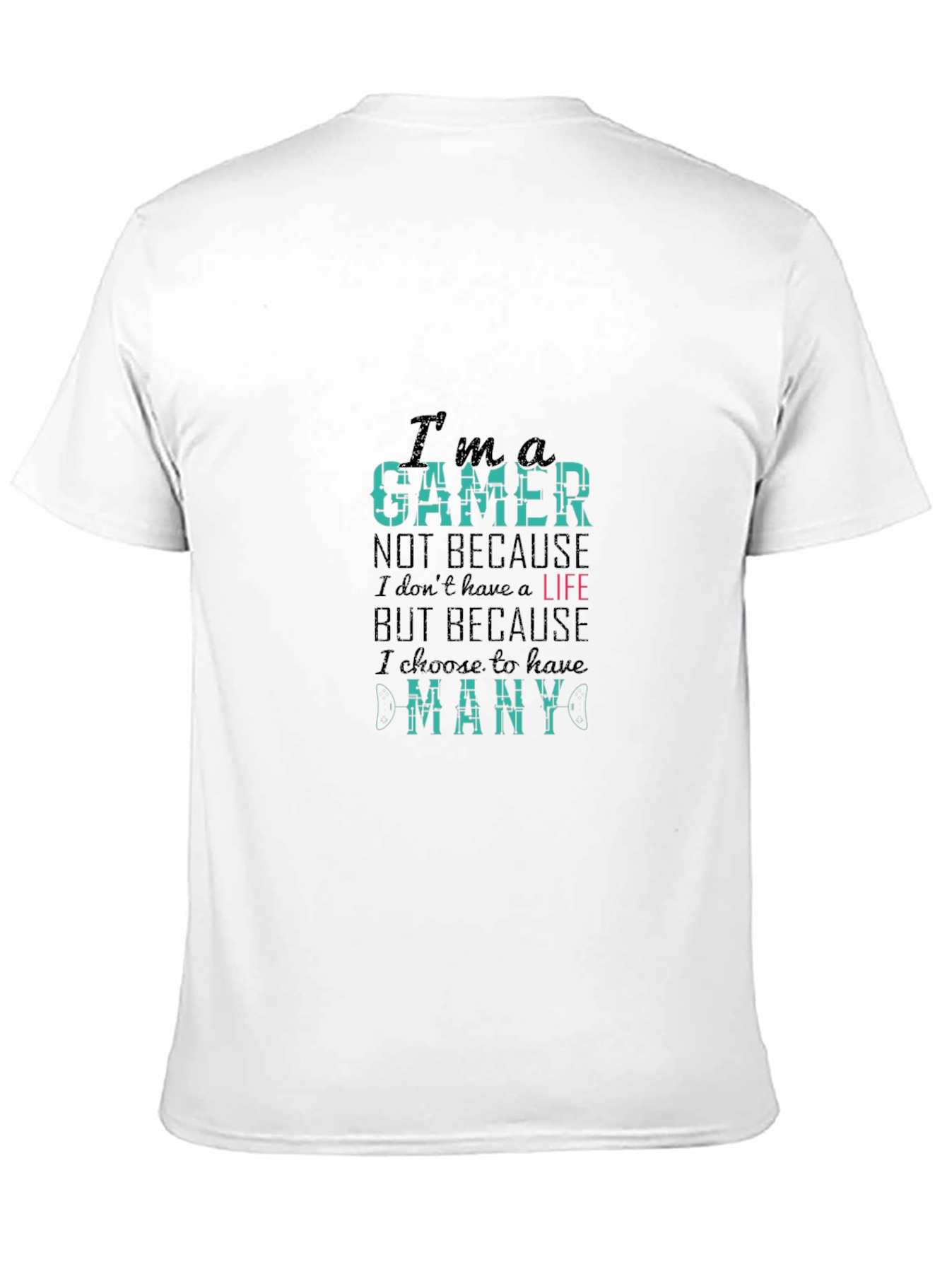Im A Gamer - Graphic Print Crew Neck T-Shirt