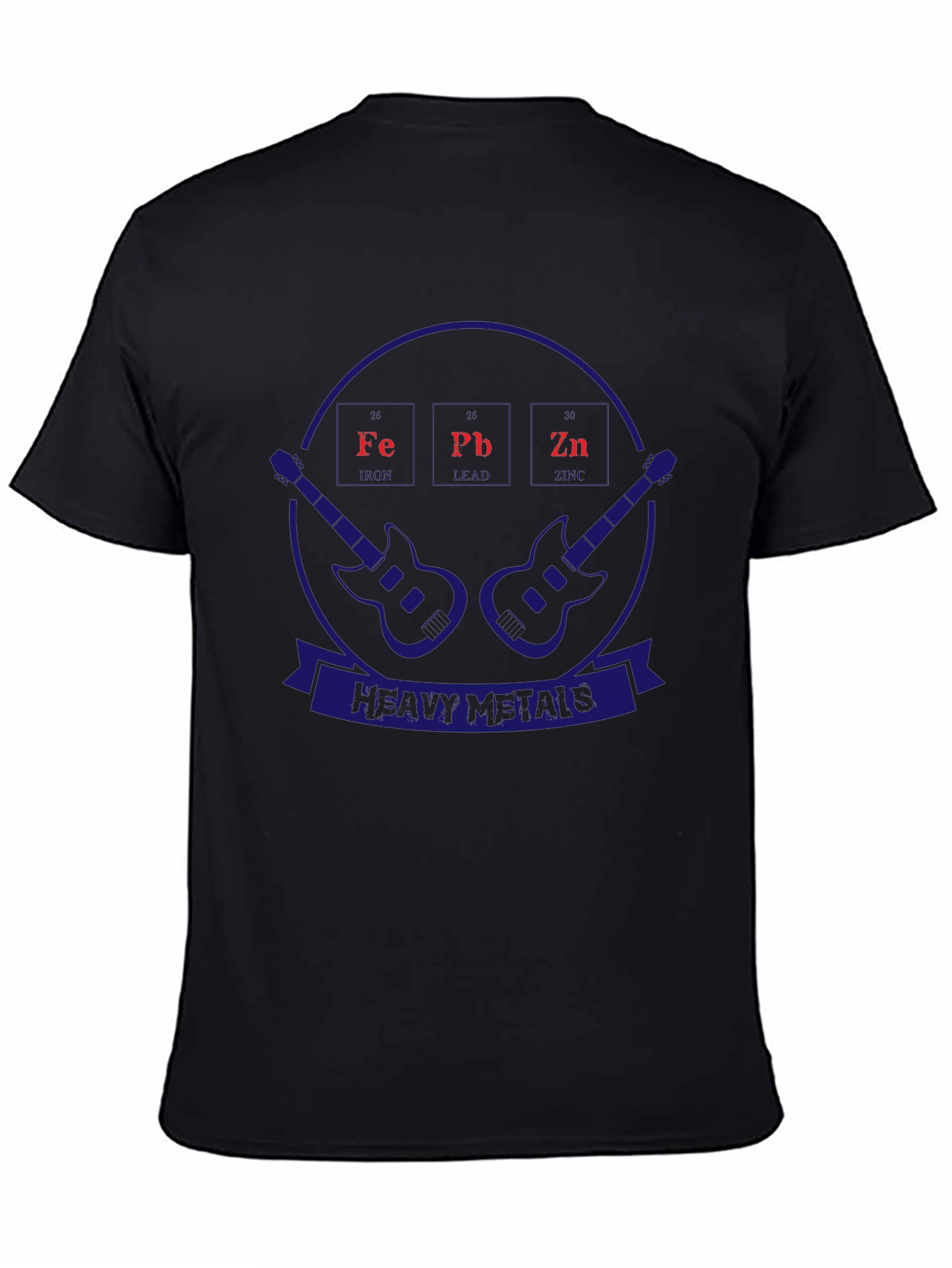 Heavy Metals T-Shirt Periodic Table Guitar Design