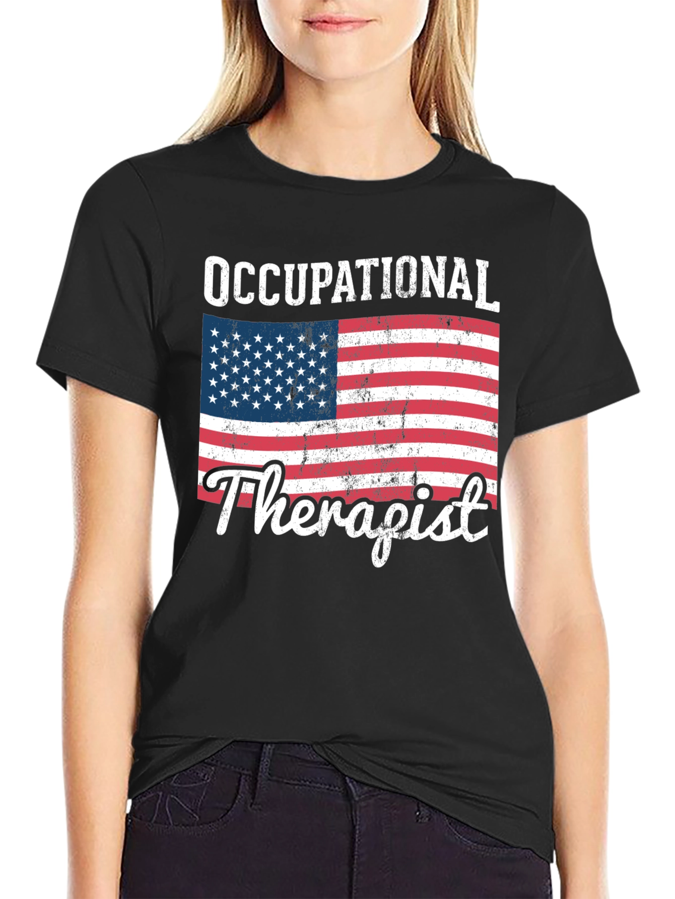 Occupational Therapist American Flag T-Shirt