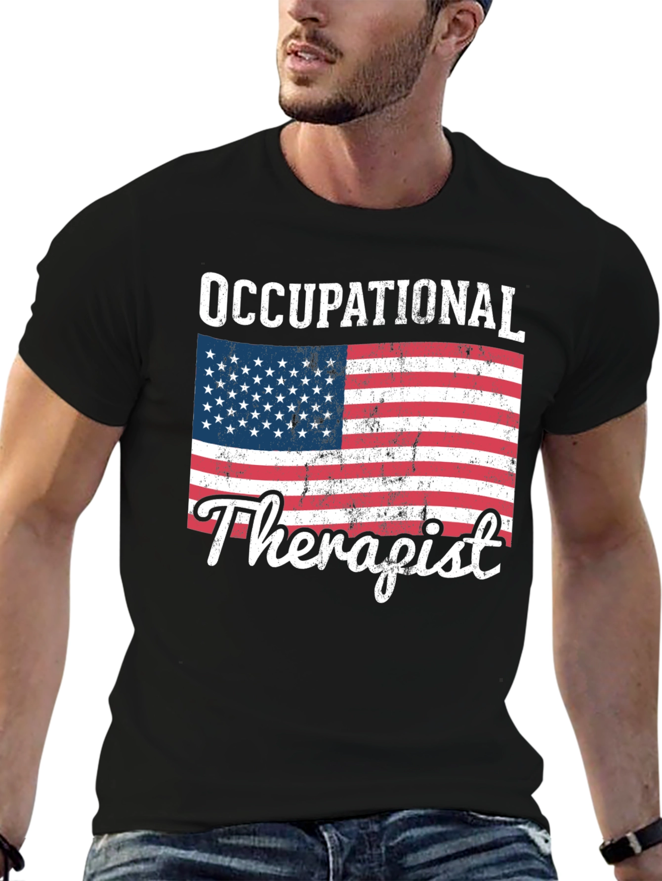 Occupational Therapist American Flag T-Shirt