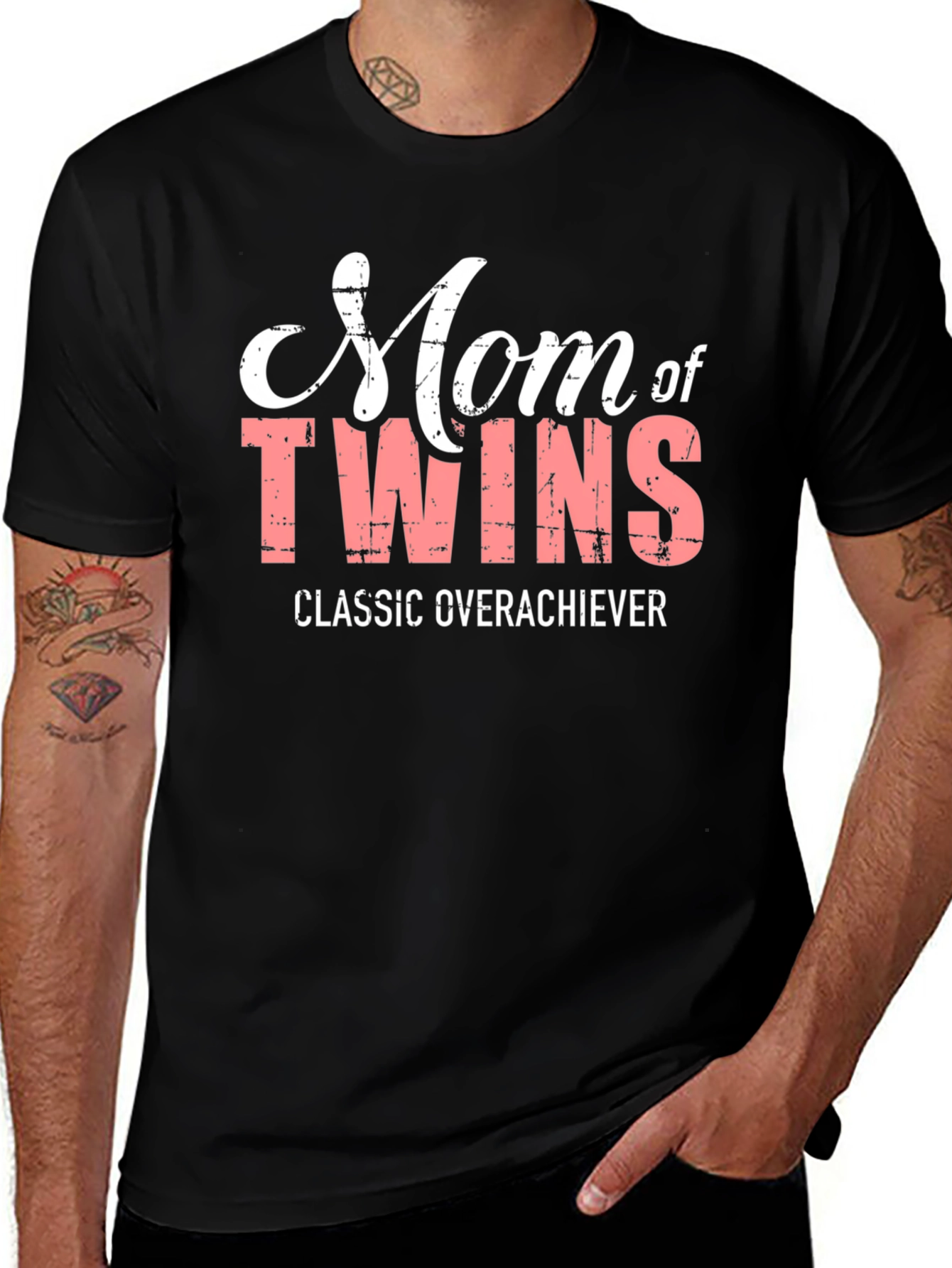 Mom of Twins T-Shirt - Classic Overachiever