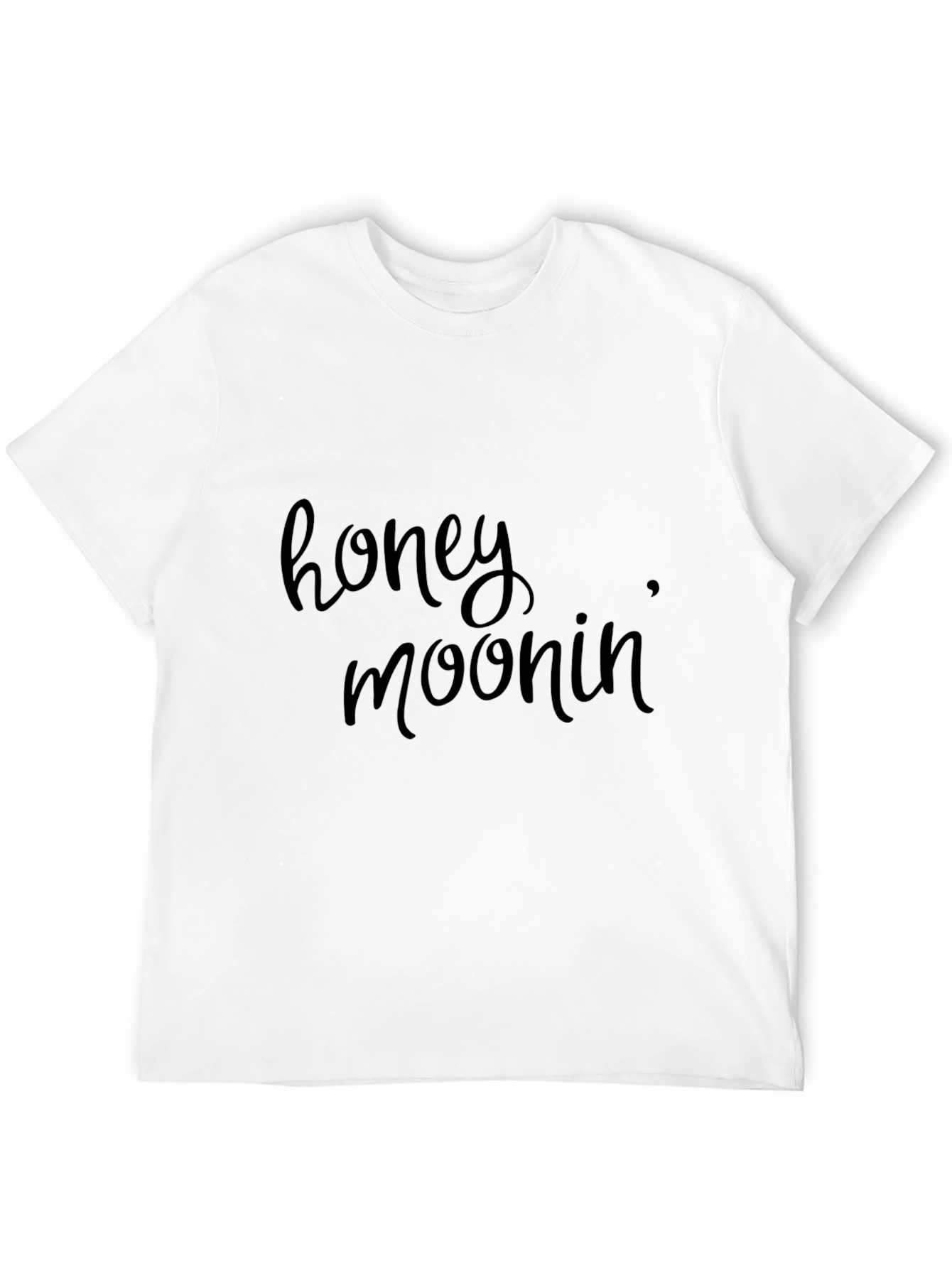 Honeymoonin Black Graphic Tee - Relaxed Fit