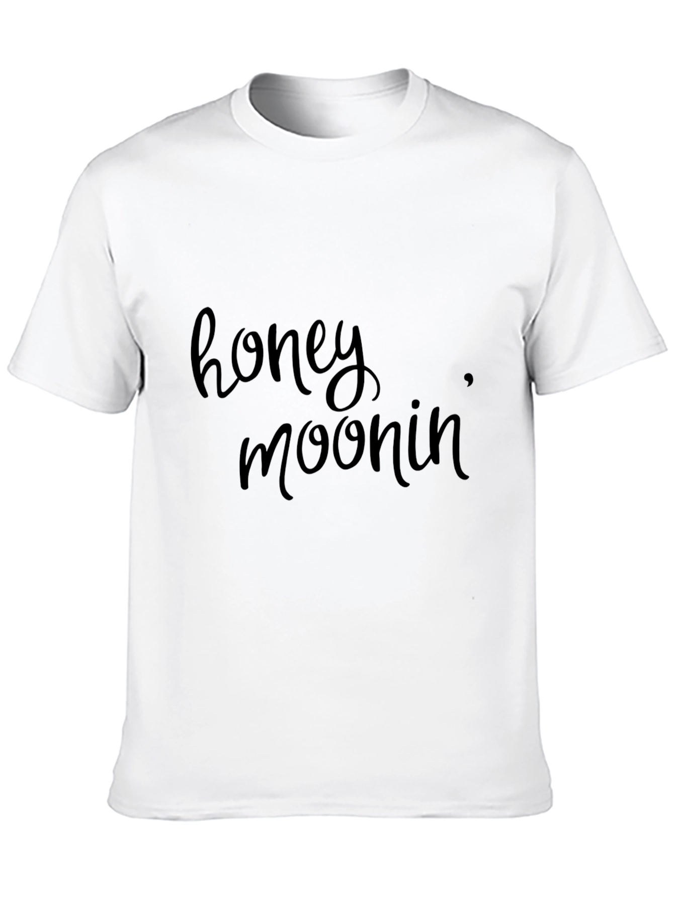 Honeymoonin Black Graphic Tee - Relaxed Fit