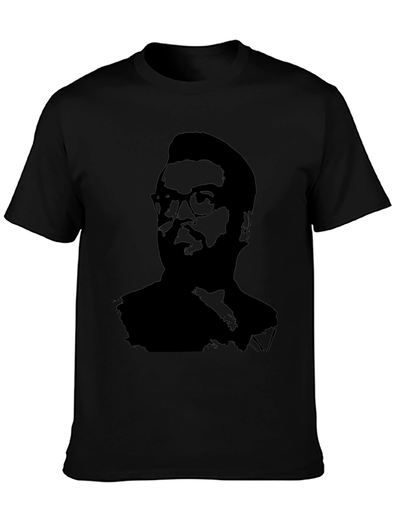 Silhouette Portrait Black T-Shirt