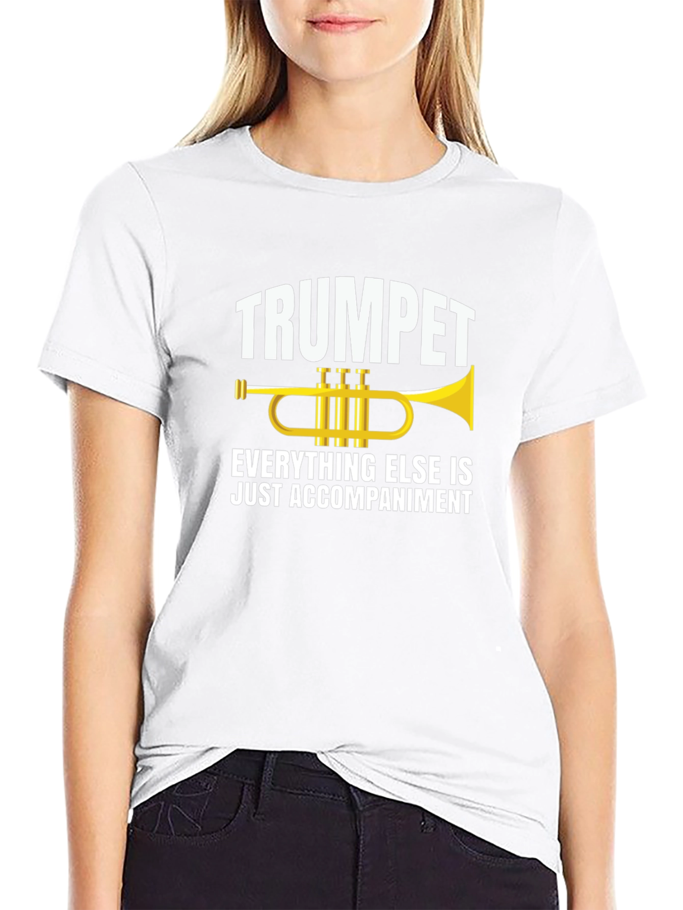 Trumpet Player Black T-Shirt - Music Humor Tee