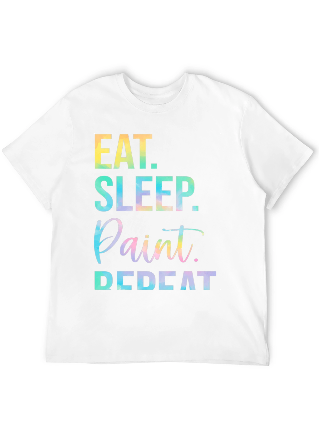 Eat Sleep Paint Repeat Black Graphic Tee
