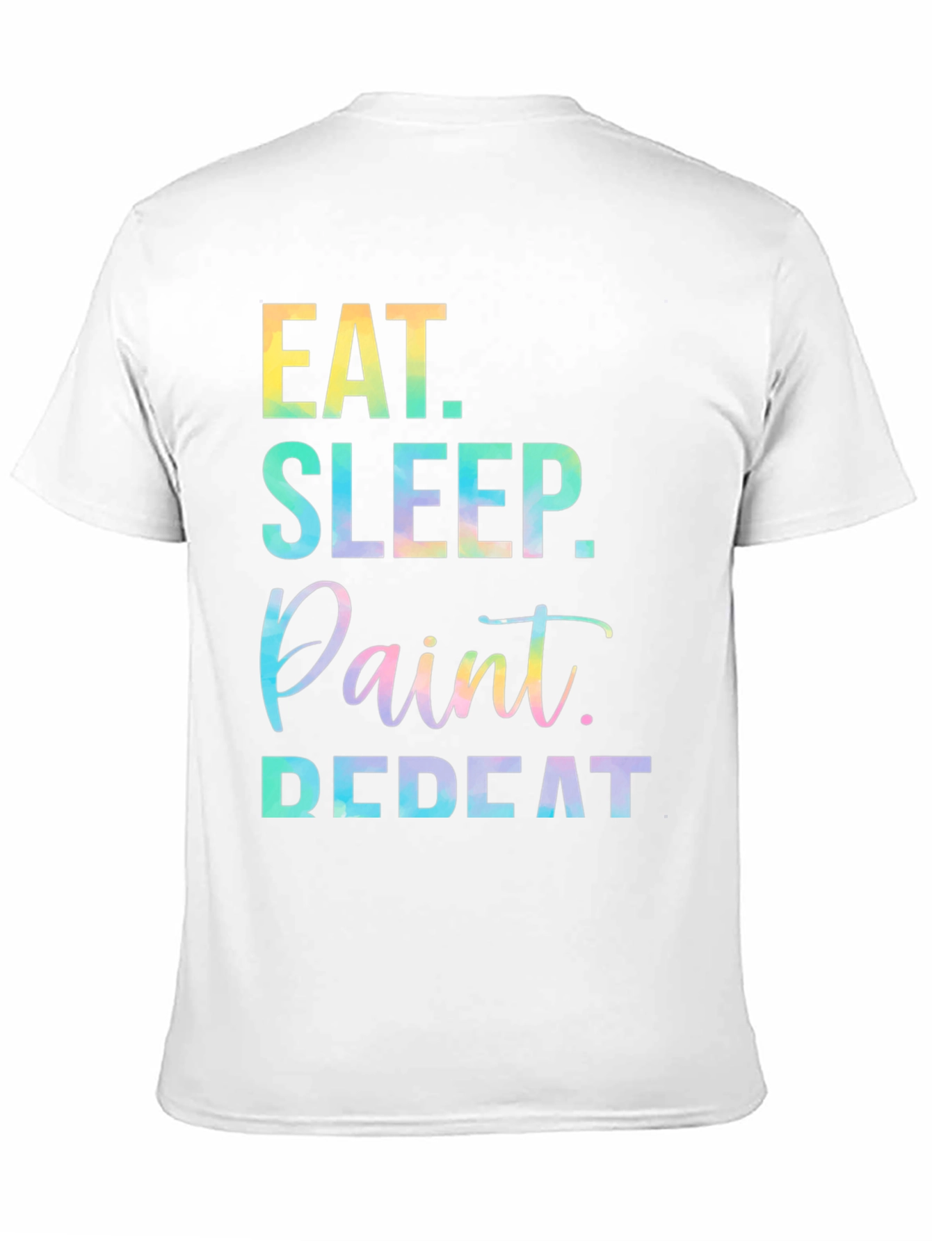 Eat Sleep Paint Repeat Black Graphic Tee