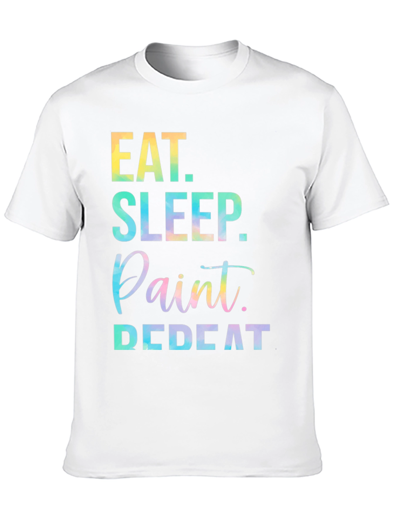 Eat Sleep Paint Repeat Black Graphic Tee