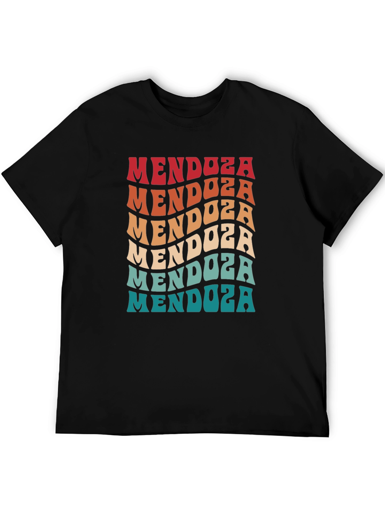 Mendoza Retro Wavy Text Graphic T-Shirt