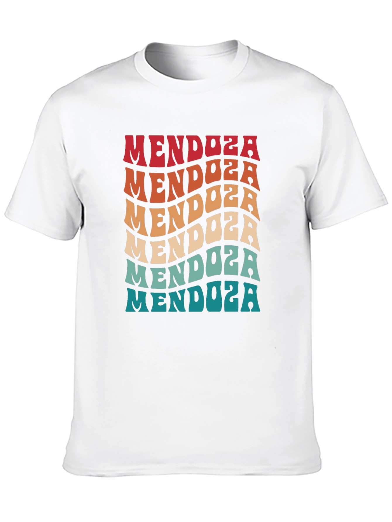 Mendoza Retro Wavy Text Graphic T-Shirt