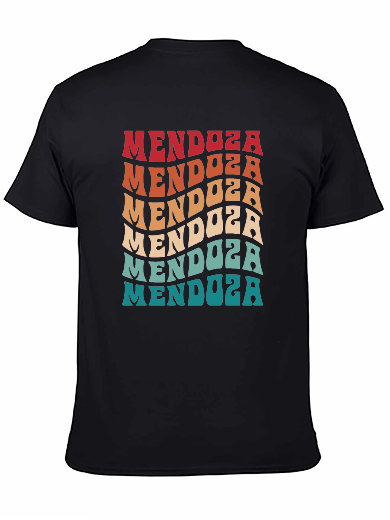 Mendoza Retro Wavy Text Graphic T-Shirt