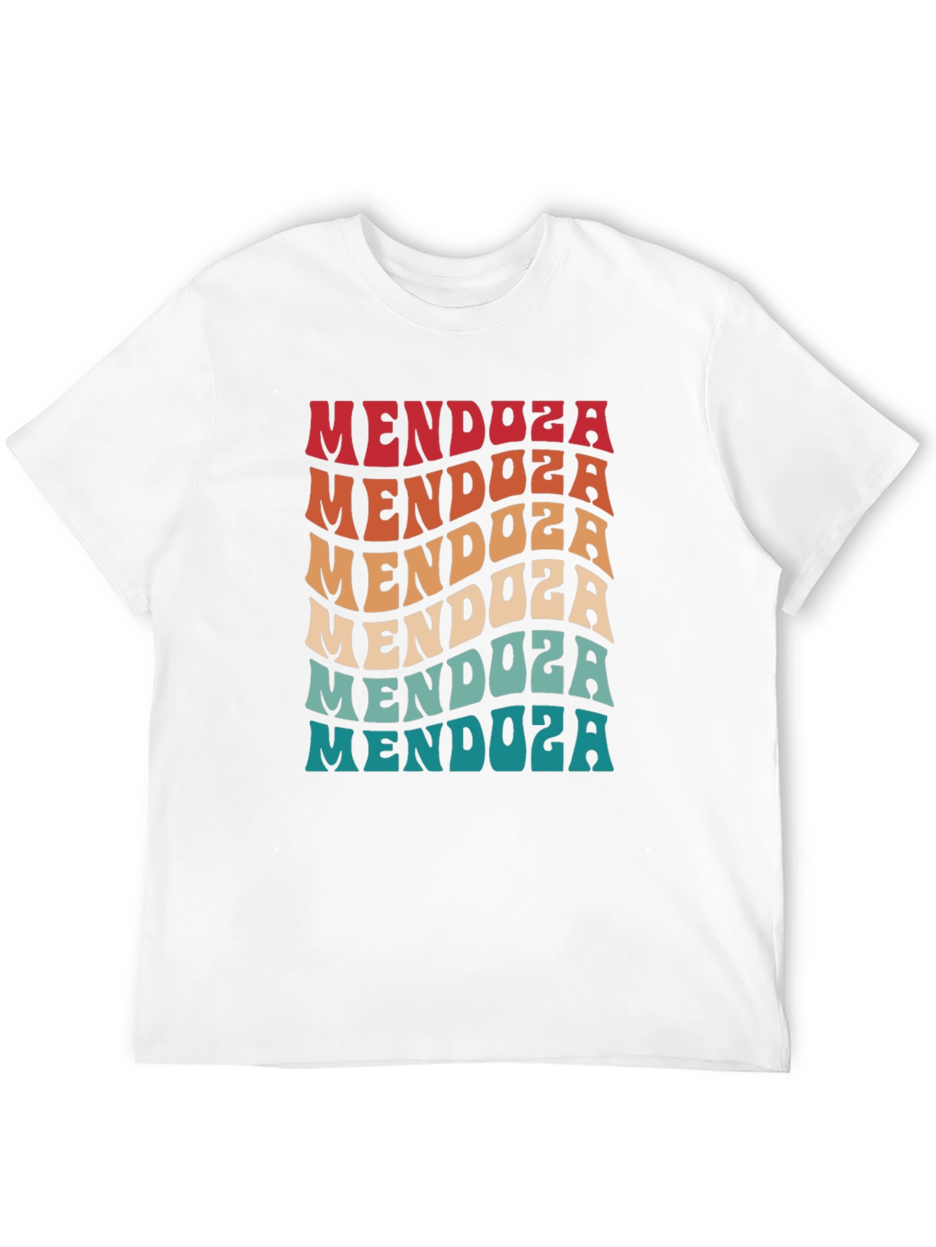 Mendoza Retro Wavy Text Graphic T-Shirt