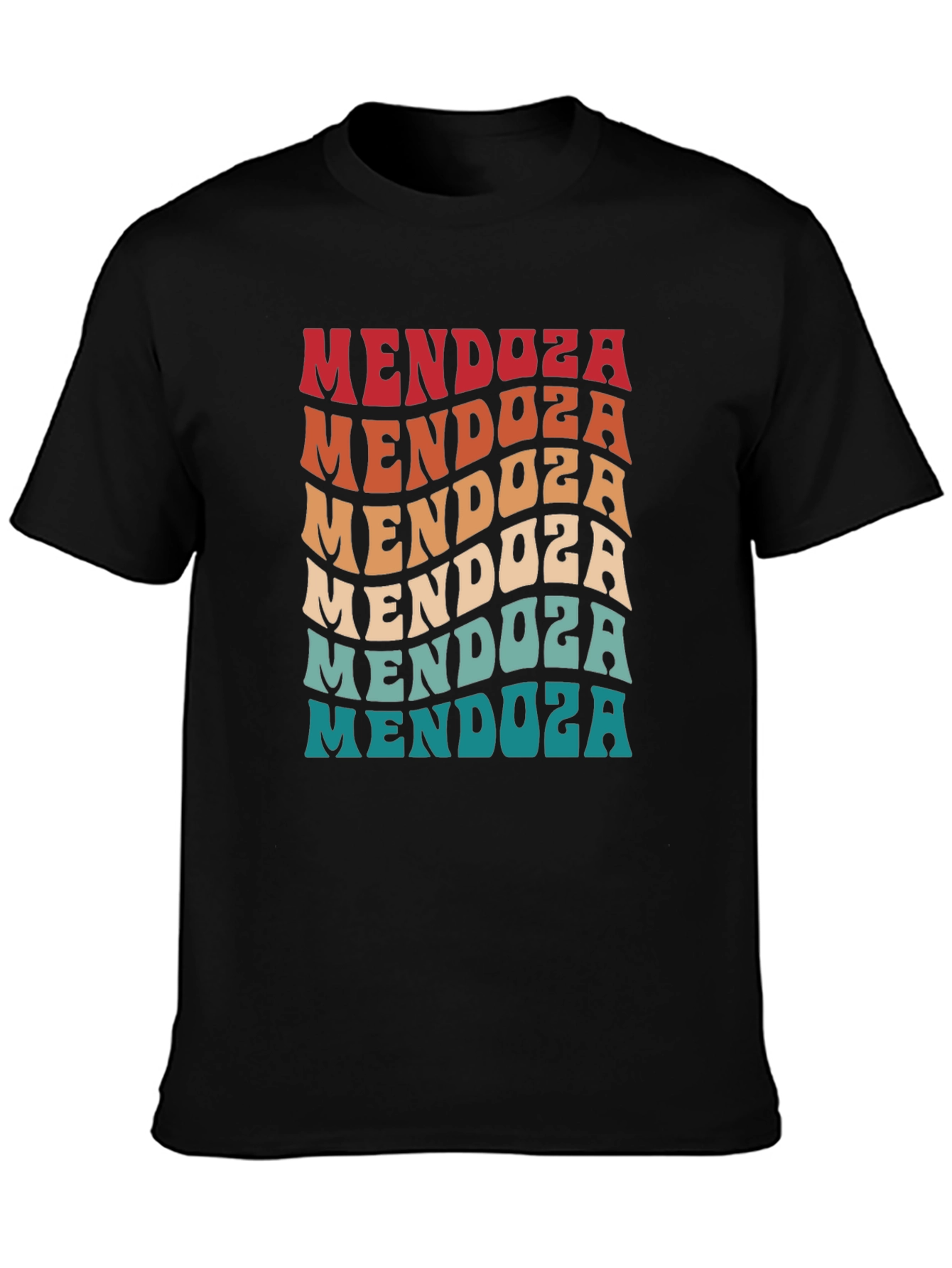 Mendoza Retro Wavy Text Graphic T-Shirt